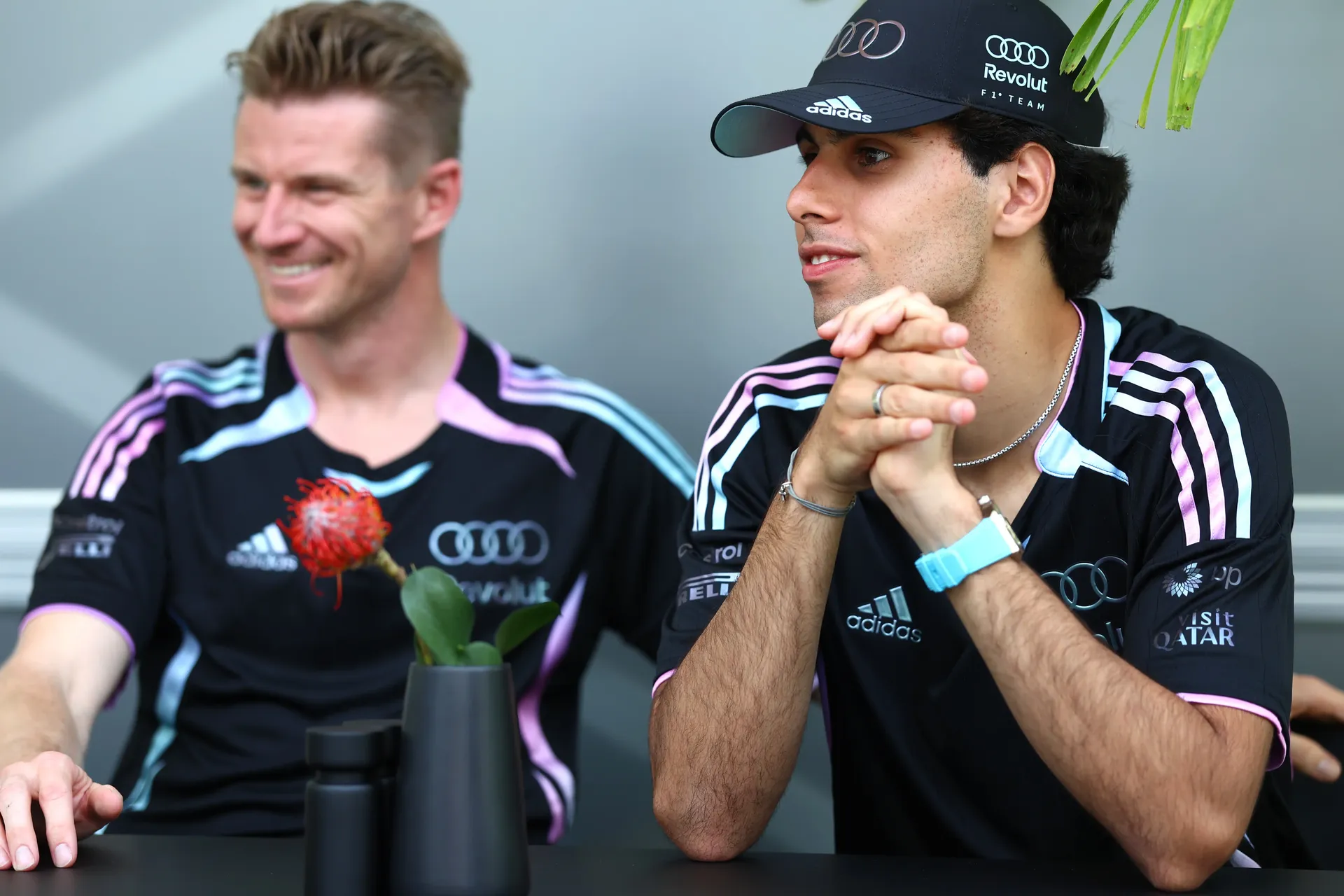 Nico Hulkenberg and Gabriel Bortoleto together