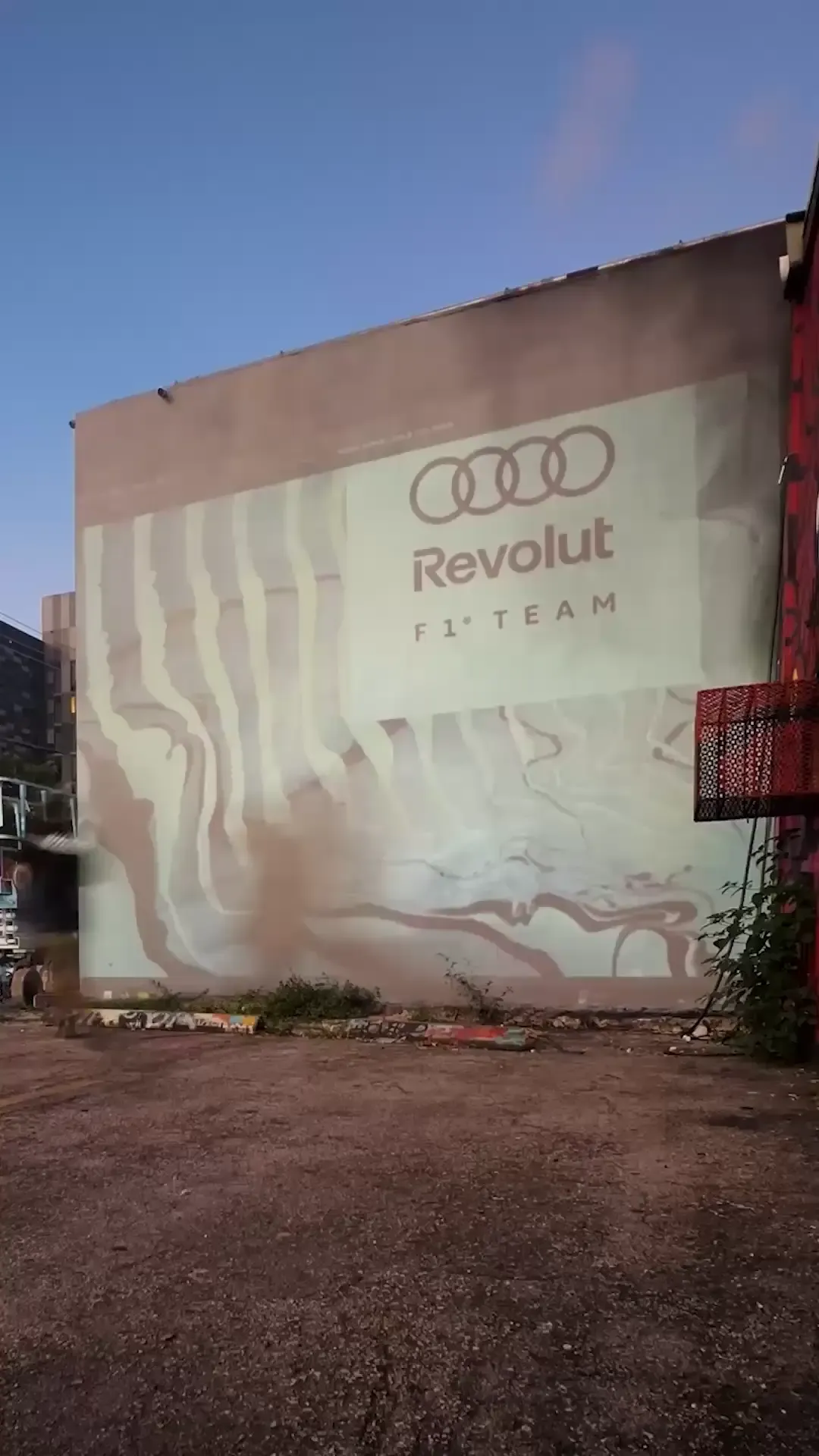 An artist creating a mural