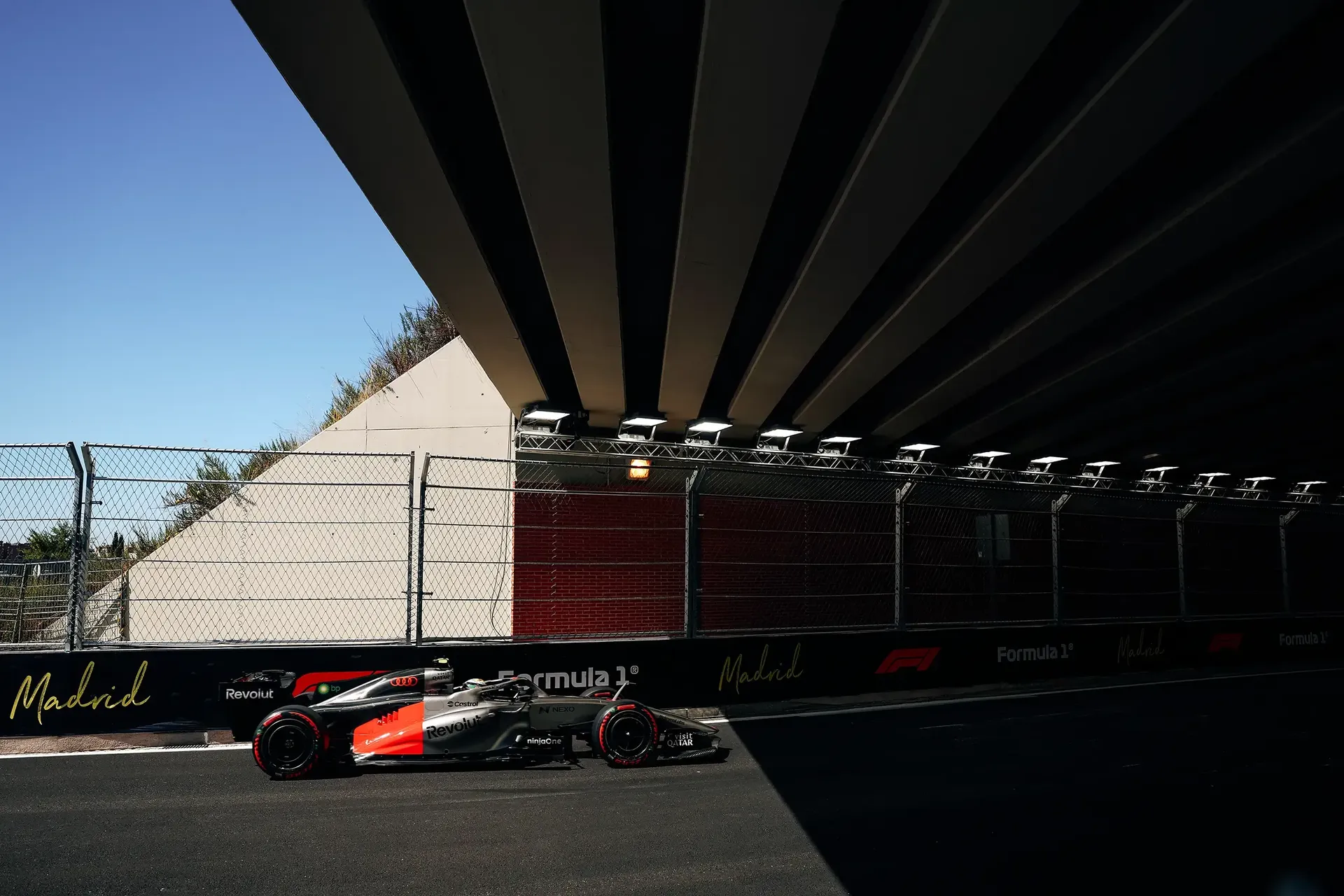 Audi Revolut F1® R26 car on track in Madrid