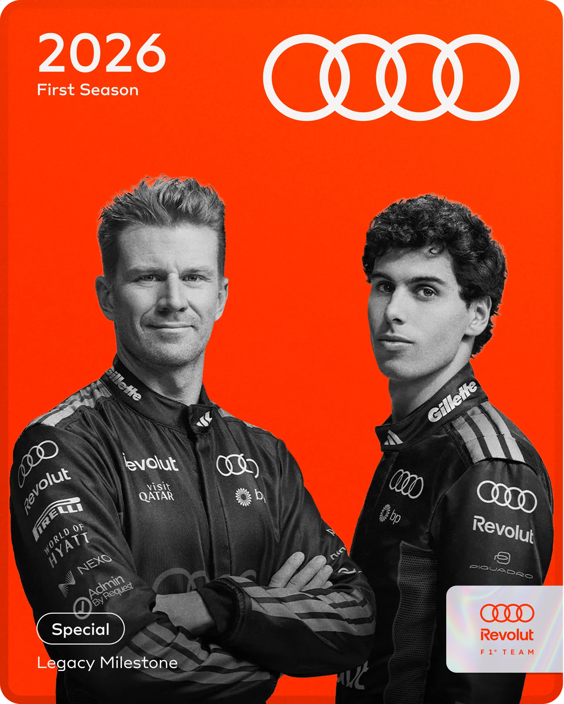 First Season 2026 Team Card by the Audi Revolut F1® Team