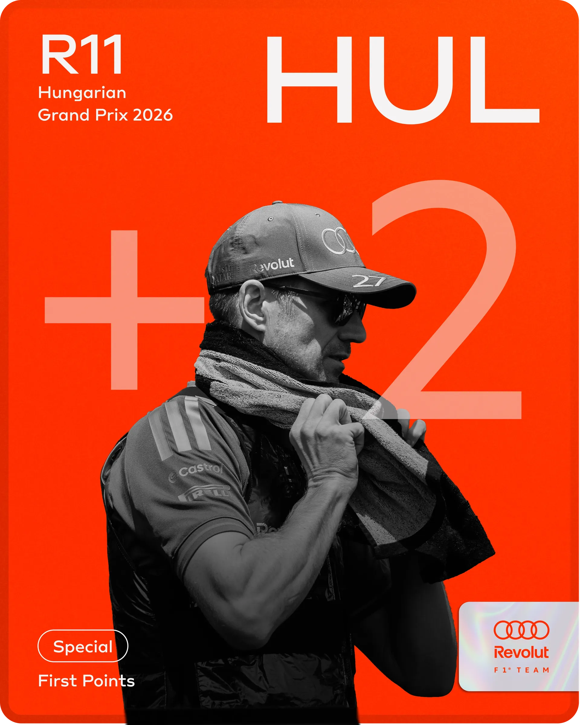 Australia 26 First Points Nico Hulkenberg Team Card by the Audi Revolut F1® Team