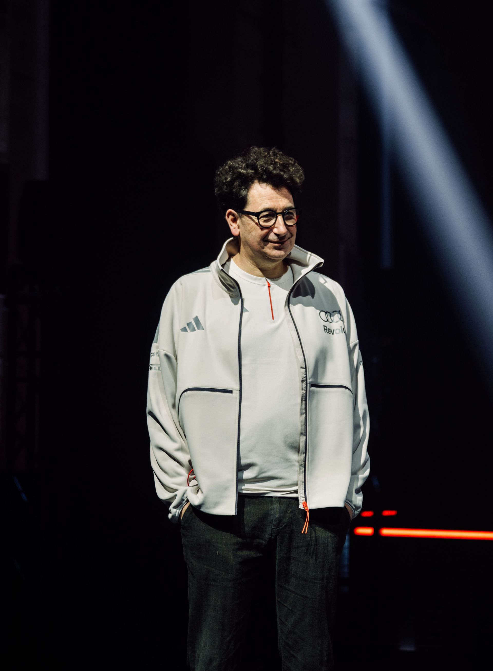 Mattia Binotto on stage of the official Audi Revolut F1 Team Launch Event in Berlin 2026
