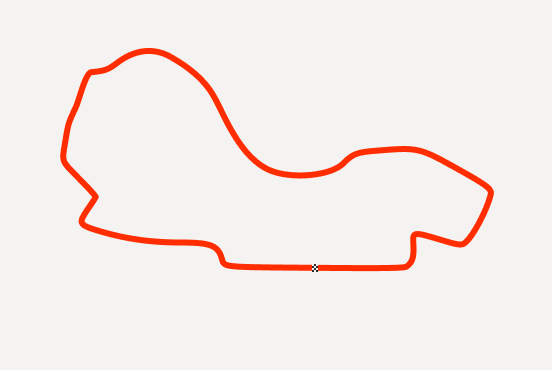 R:1 Australia GP Trackmap - Albert Park Circuit only Track