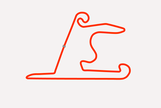 R:2 Chinese GP Trackmap - Shanghai International Circuit Only Track