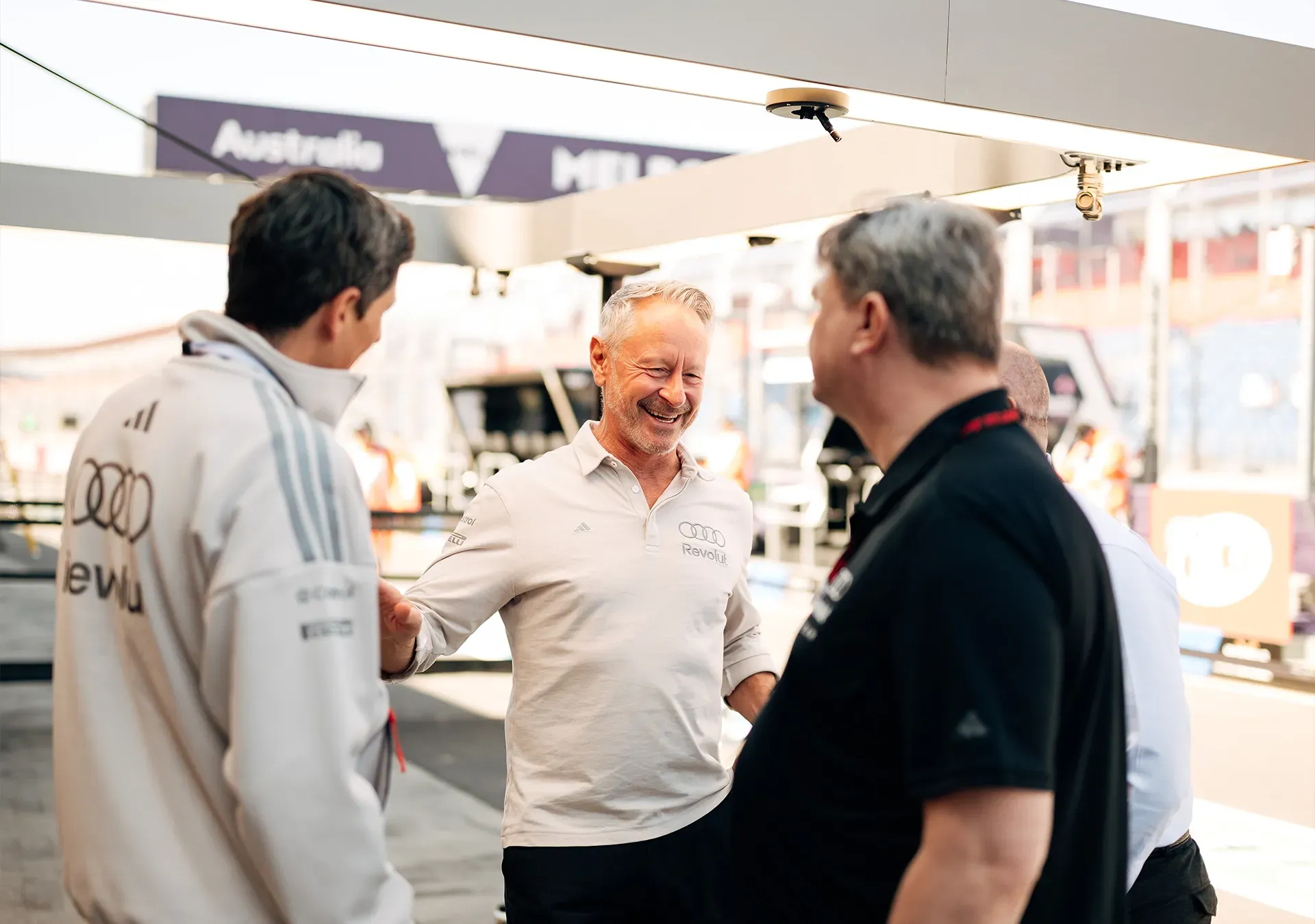 Jonathan Wheatley having fun arriving on track