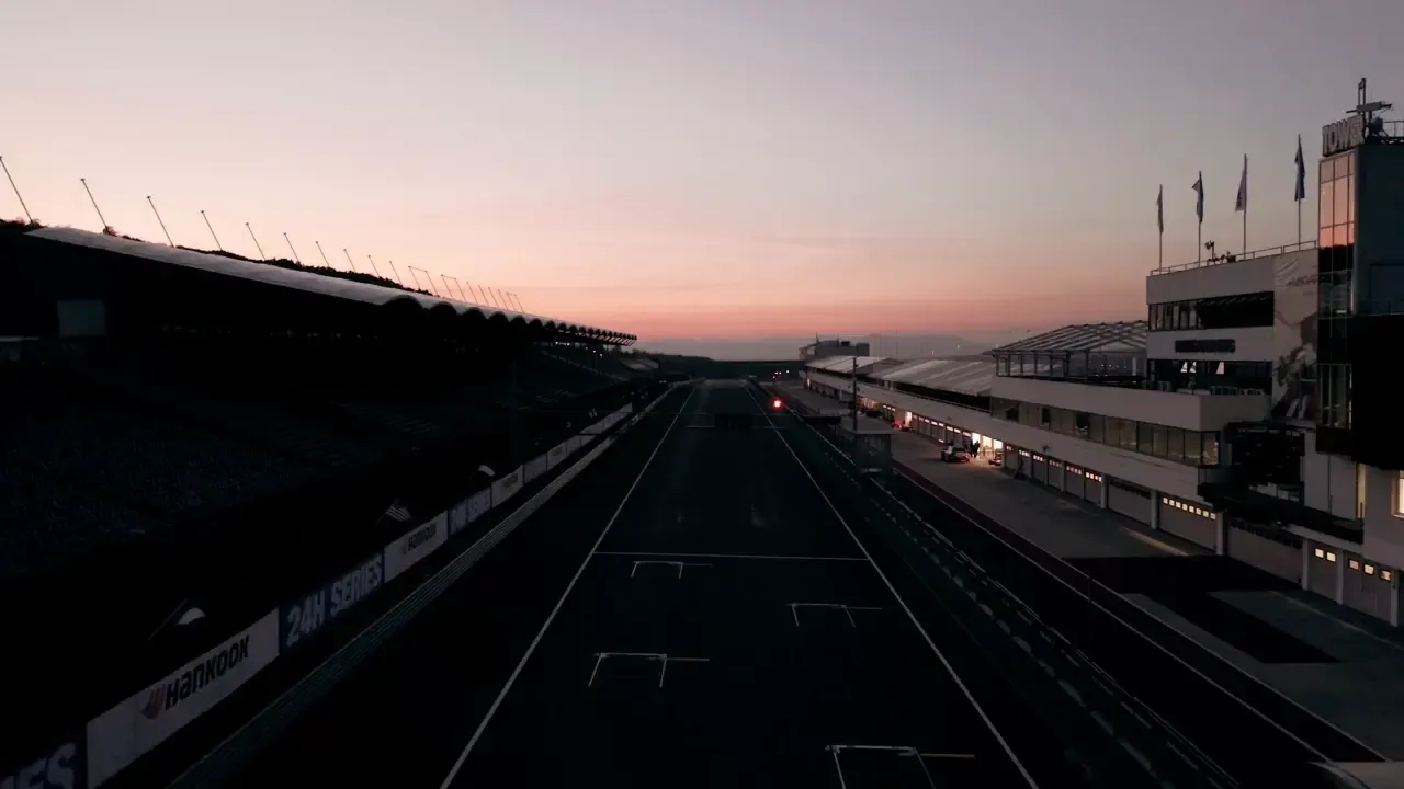 Aerial drone footage sweeping over the Hungaroring circuit and its wooded surroundings ahead of the Audi Revolut F1® Team Hungarian Grand Prix
