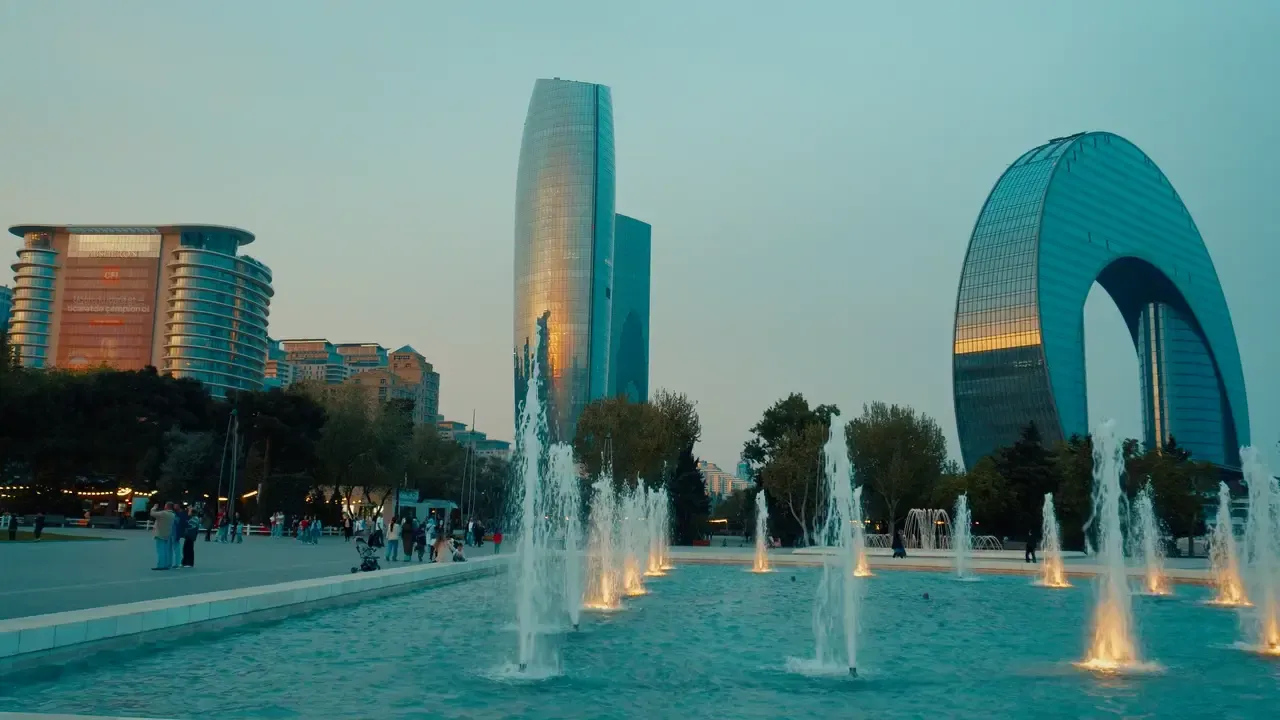 Bird view of Baku City