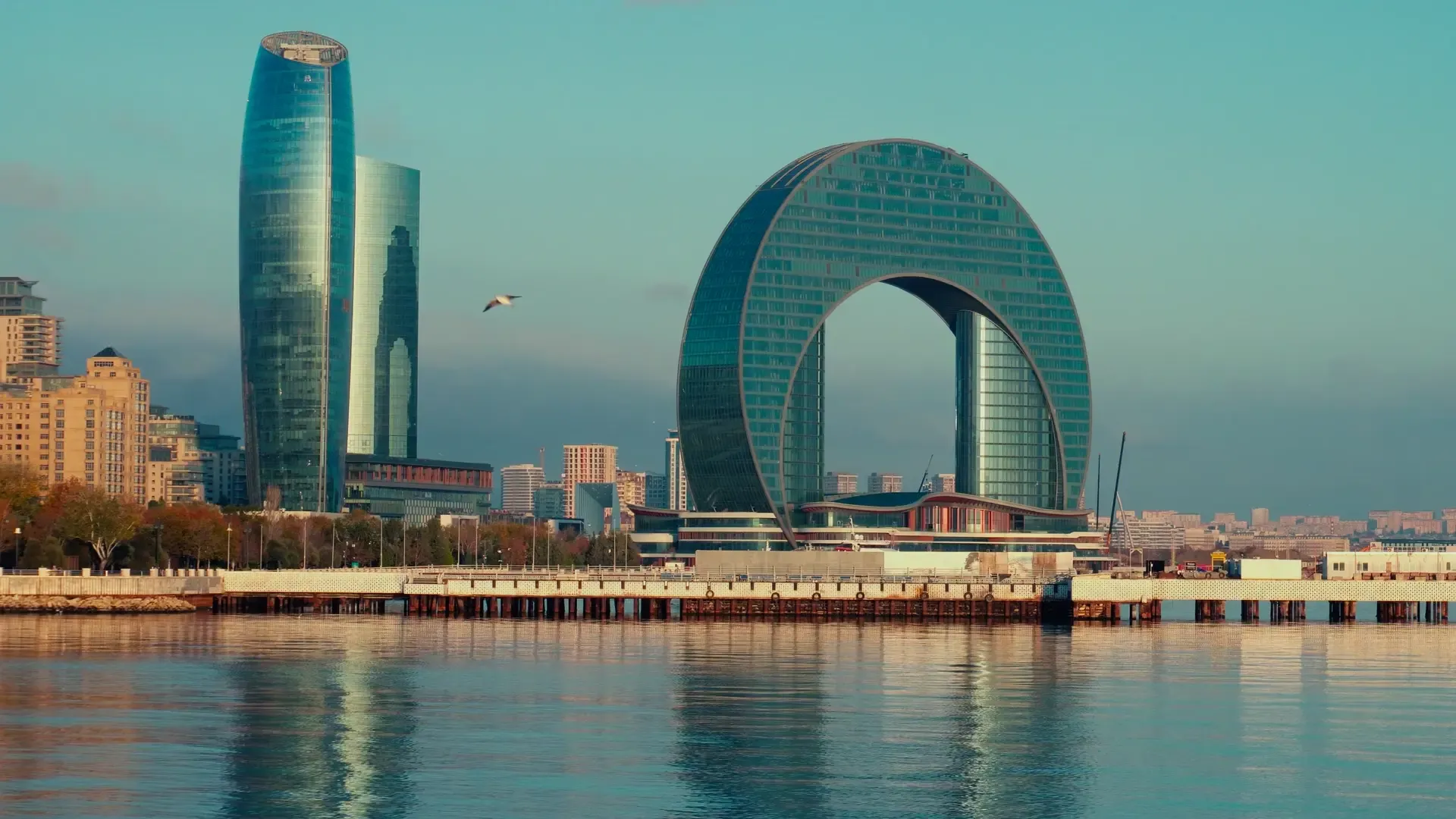 Harbour view of Baku City
