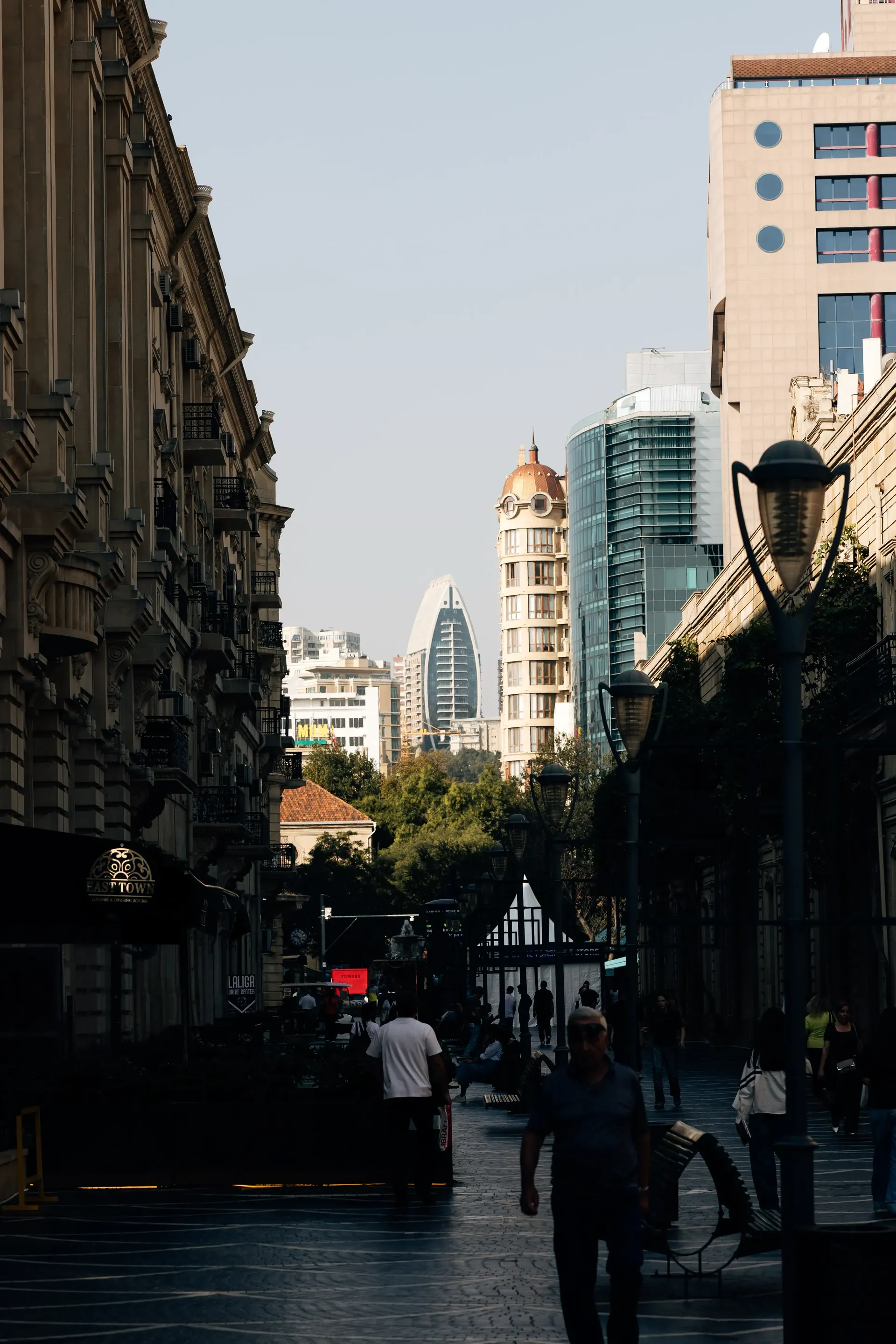 Street scene in central Baku, Azerbaijan
