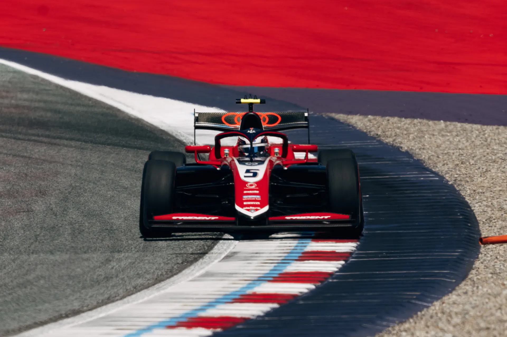 Freddie Slater, Audi Driver Development Programme driver competing in FIA Formula 3, drives on track during race day at Spielberg.