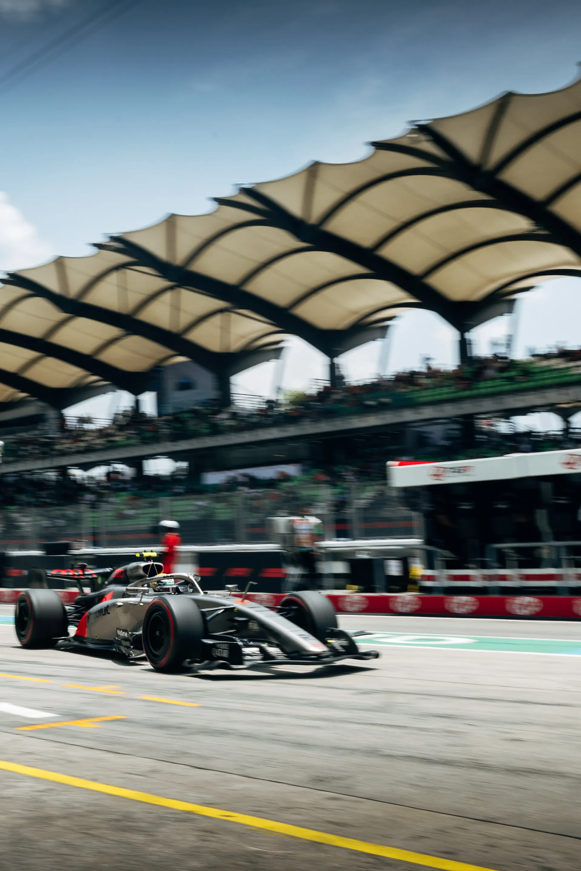 Audi Revolut F1® Team car R26 on the Racetrack in Sepang