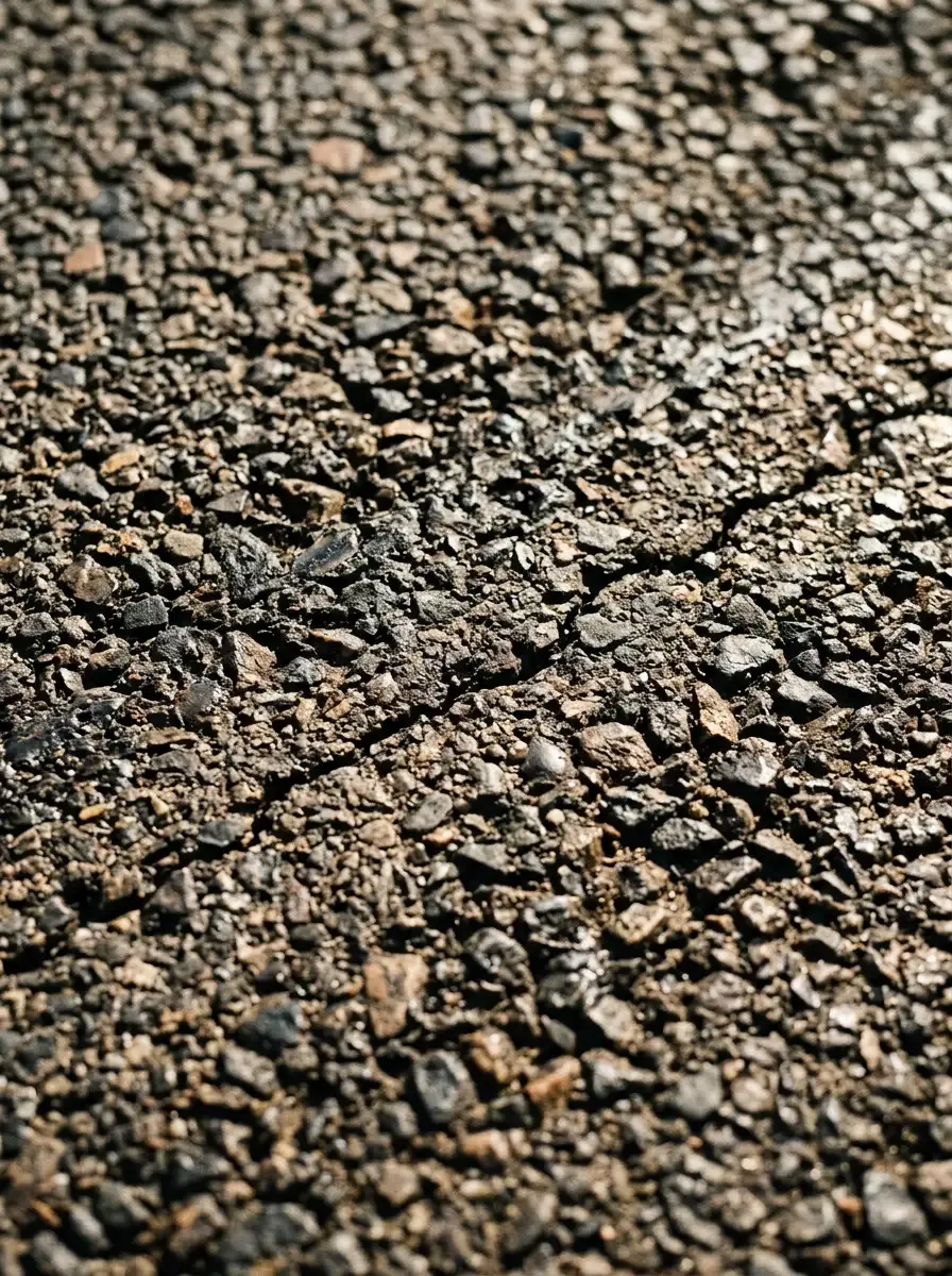 Close-up of the rough asphalt surface at Sepang International Circuit highlighting track texture.