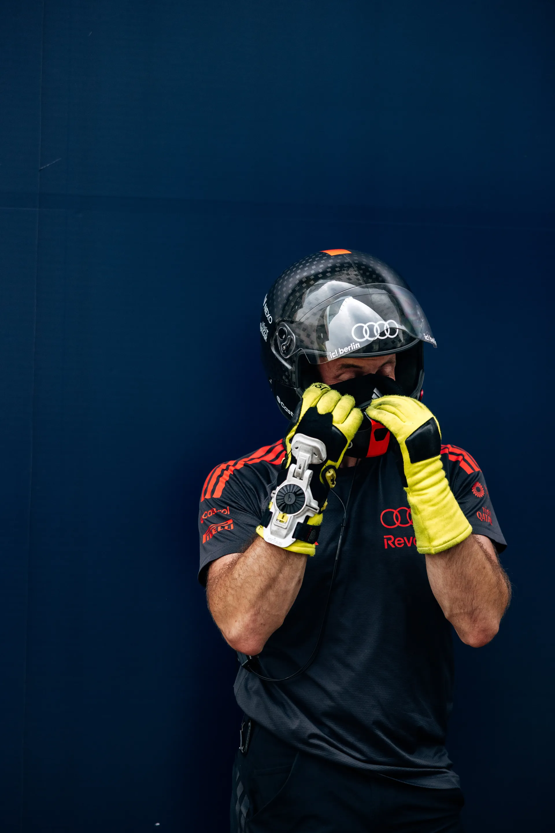 Audi Revolut F1® Team mechanic preparing for a pit stop