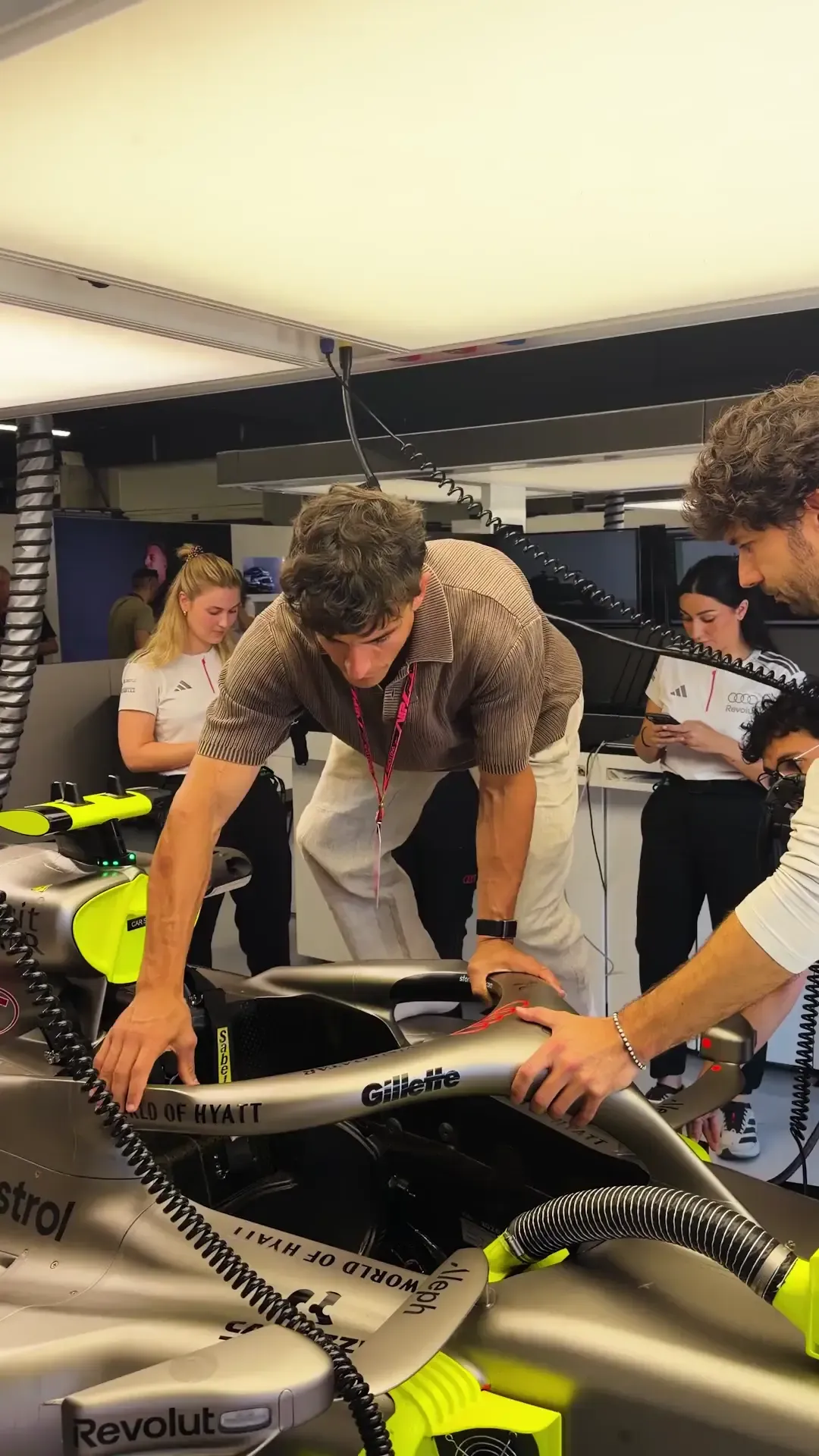 Marques jump into the R26 of the Audi Revolut F1® Team