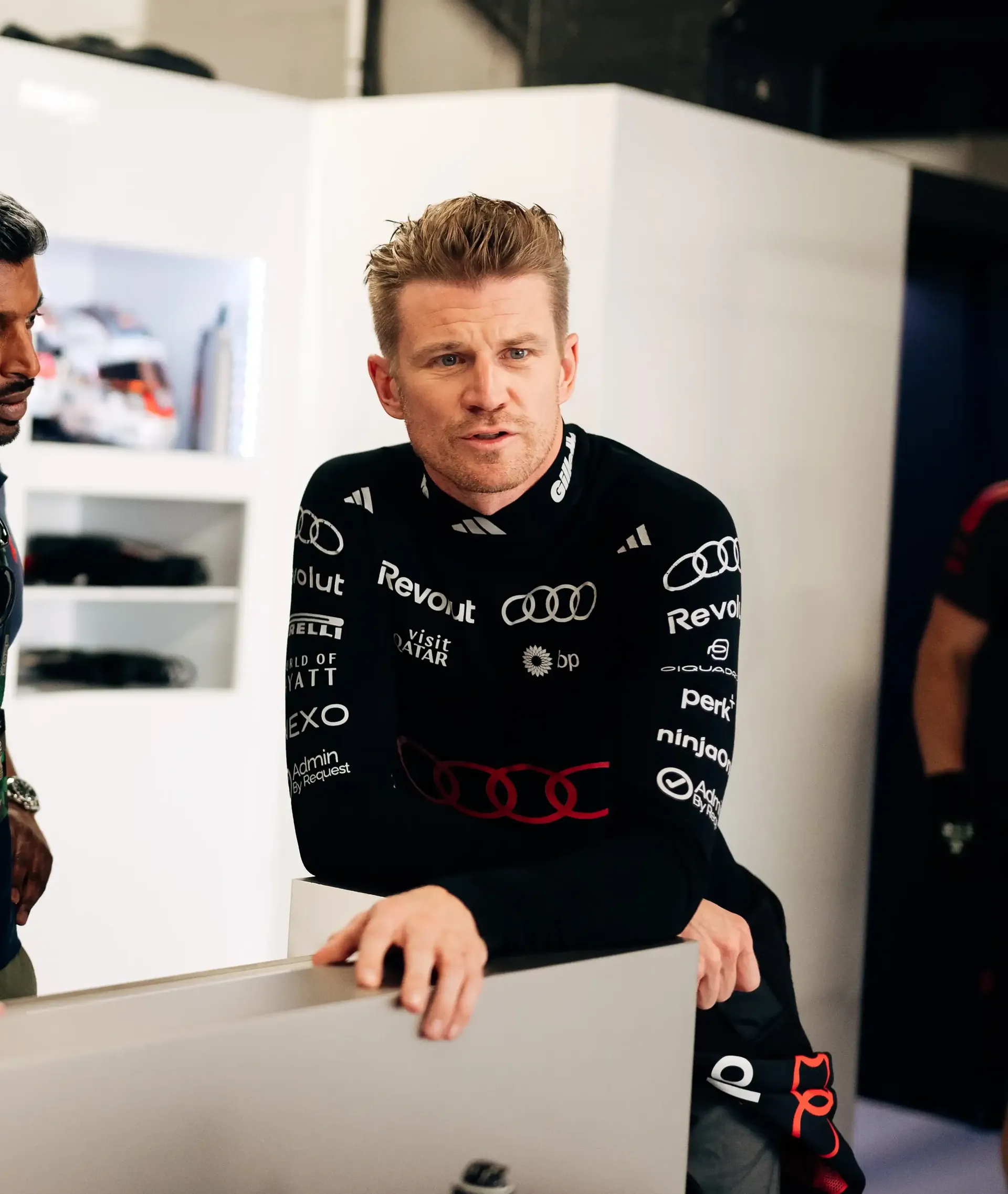 Nico Hulkenberg driver at the Audi Revolut F1® Team inside the paddock at the Barcelona Catalunya Grand Prix 2026