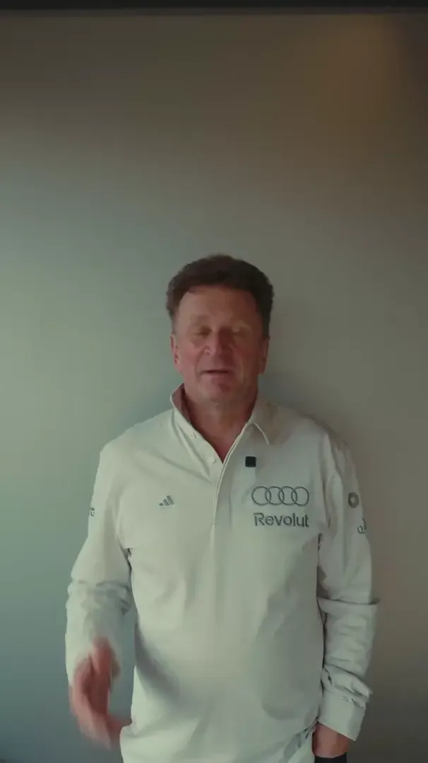 Allan McNish delivers a post-race statement in the paddock, reflecting on the Audi Revolut F1® Team performance and key takeaways from the Belgian Grand Prix weekend