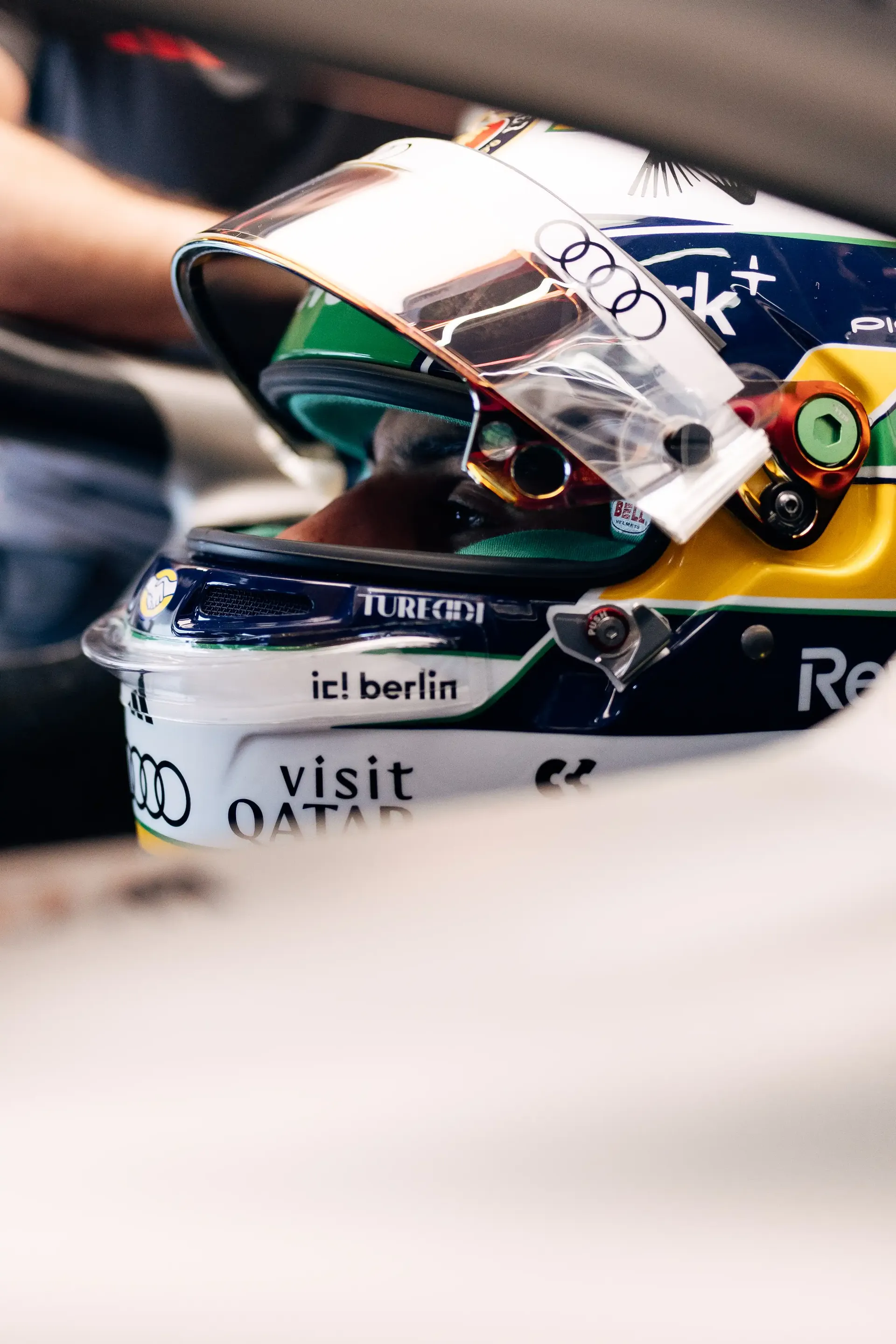 Gabriel Bortoleto sits in the cockpit of the Audi Revolut F1® Team car during FP1 at the Formula 1® Belgian Grand Prix in Spa-Francorchamps.