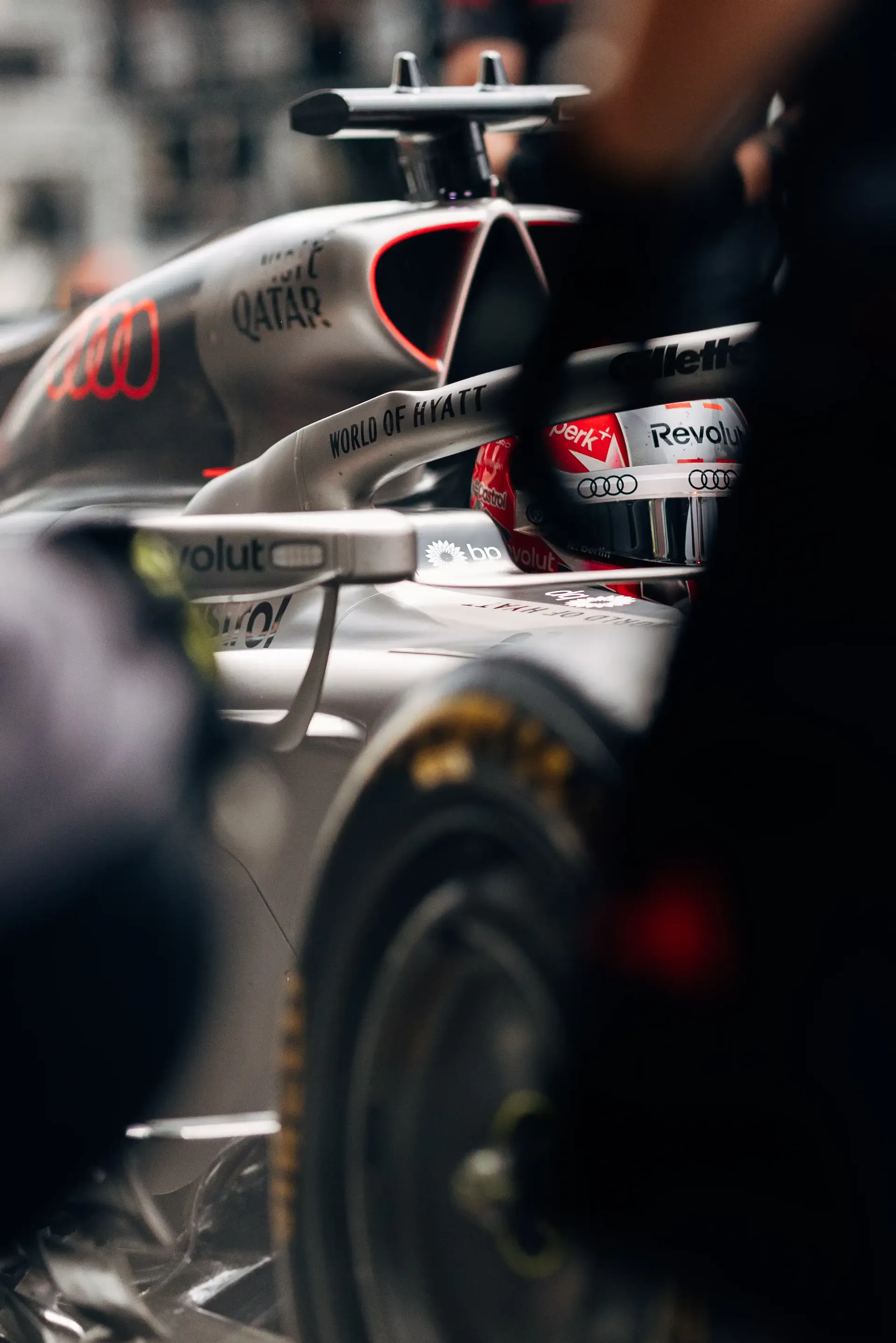 Nico Hulkenberg sits in the cockpit of the Audi Revolut F1® Team car during FP2 at the 2026 Belgian Grand Prix in Spa-Francorchamps.