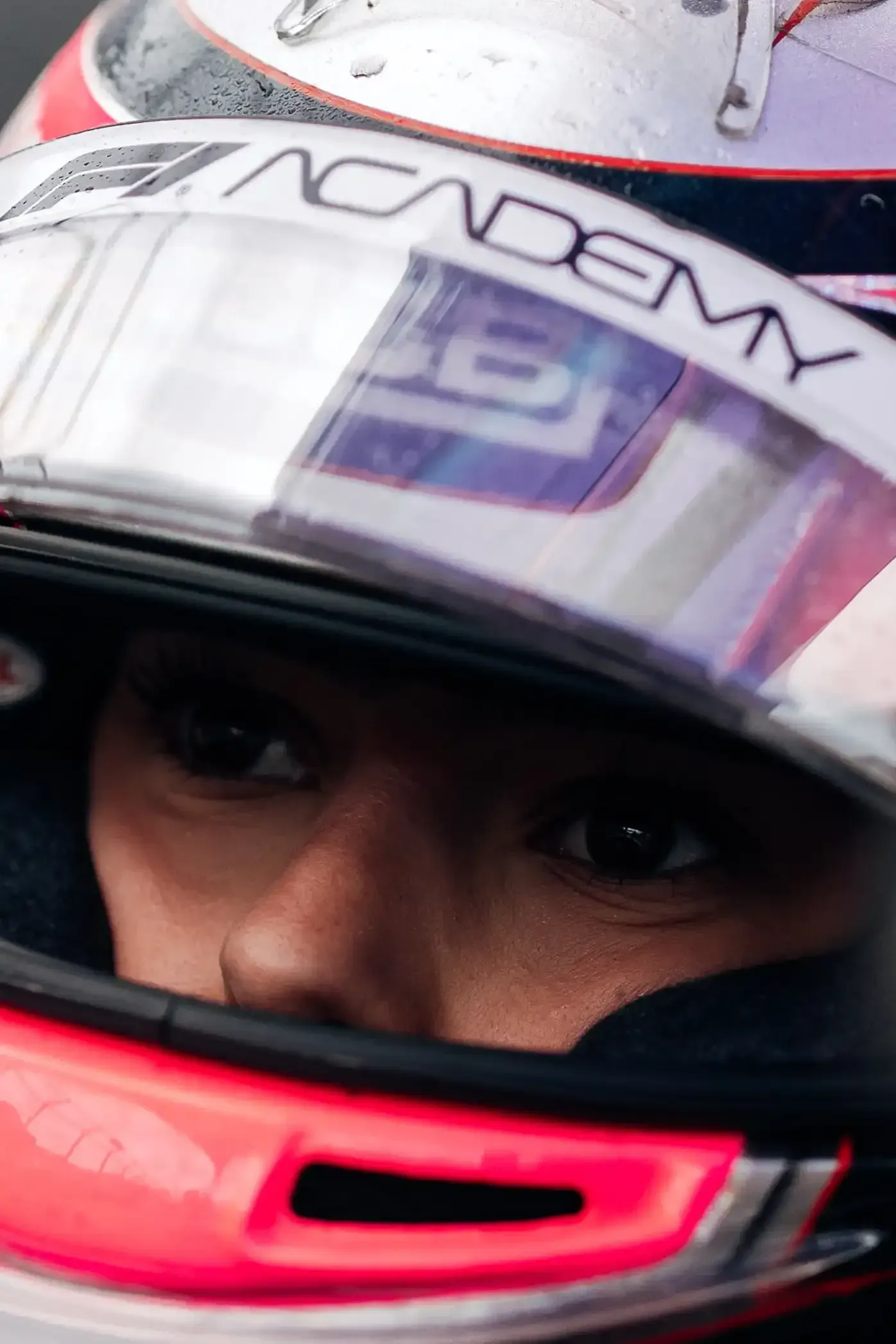 Helmet Close Up of Emma Felbermayr driver at the Audi Revolut F1® Team Academy at the Canada Grand Prix 2026 on racing day