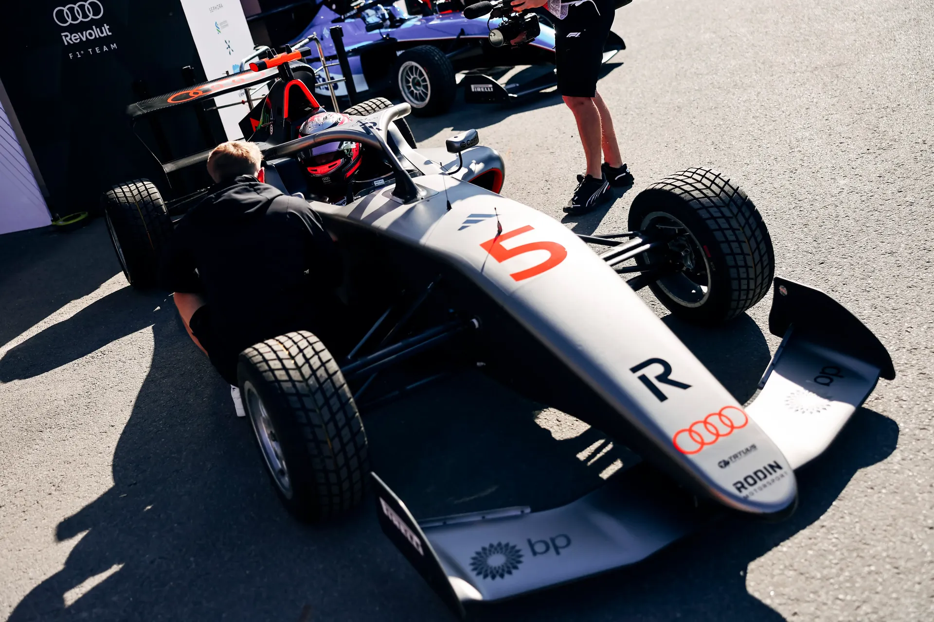 Front view of the Audi Revolut F1® Team Academy car at the Canada Grand Prix 2026