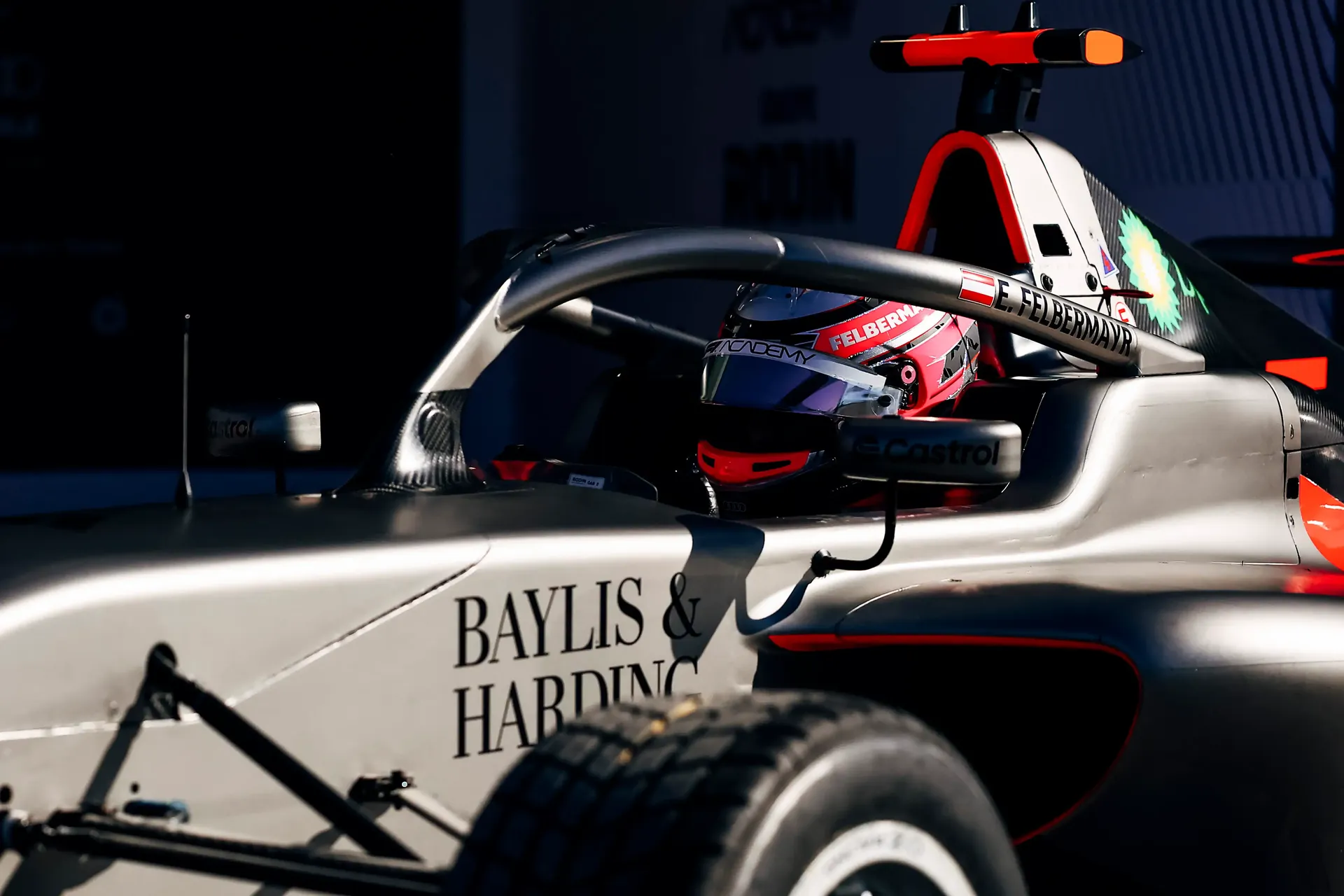 Cockpit close up of the Audi Revolut F1® Team Academy car at the Canada Grand Prix 2026