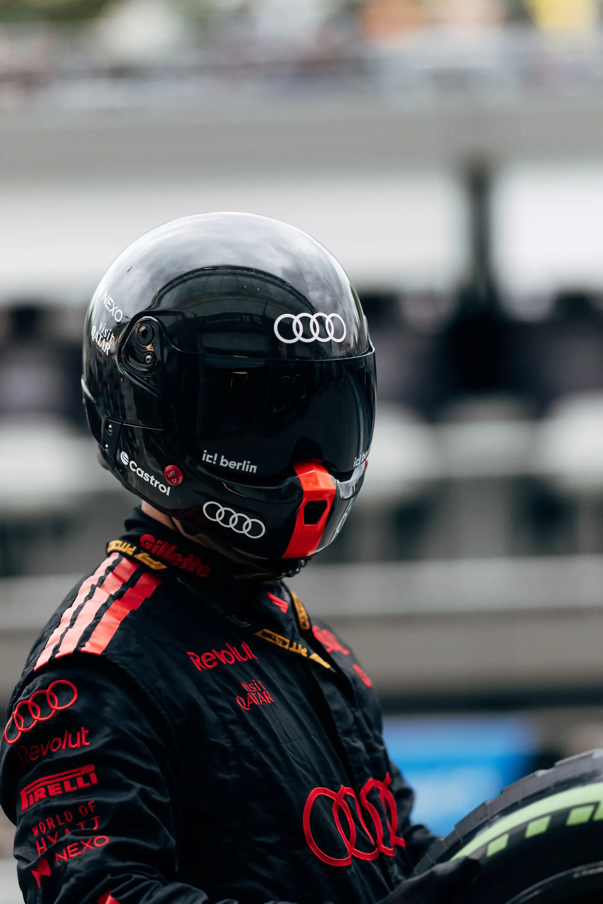 Close up of Audi Revolut F1® Team mechanic on track at the Canada Grand Prix 2026