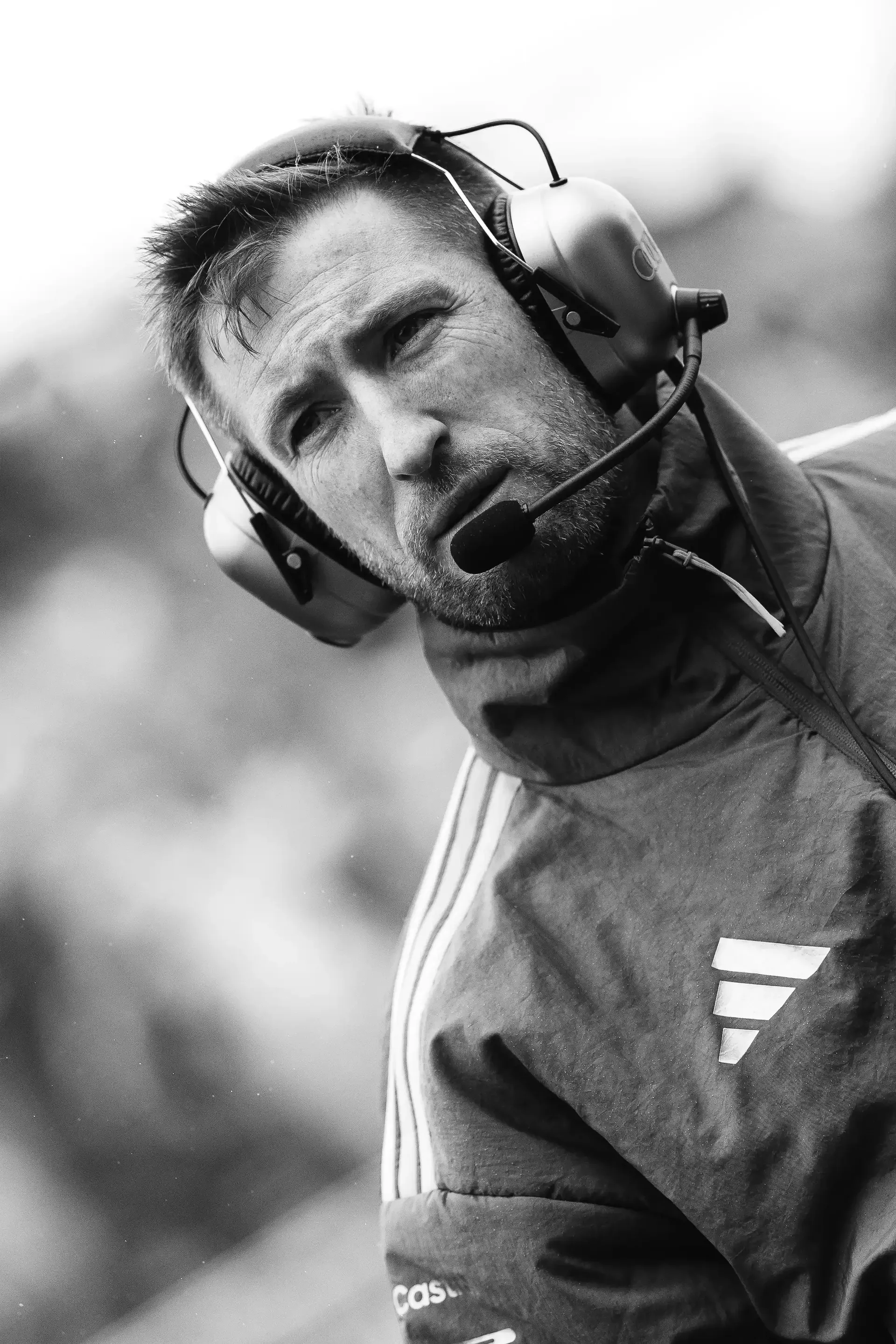 Close up of Audi Revolut F1® Team mechanic on the track at the garage at the Canada Grand Prix 2026