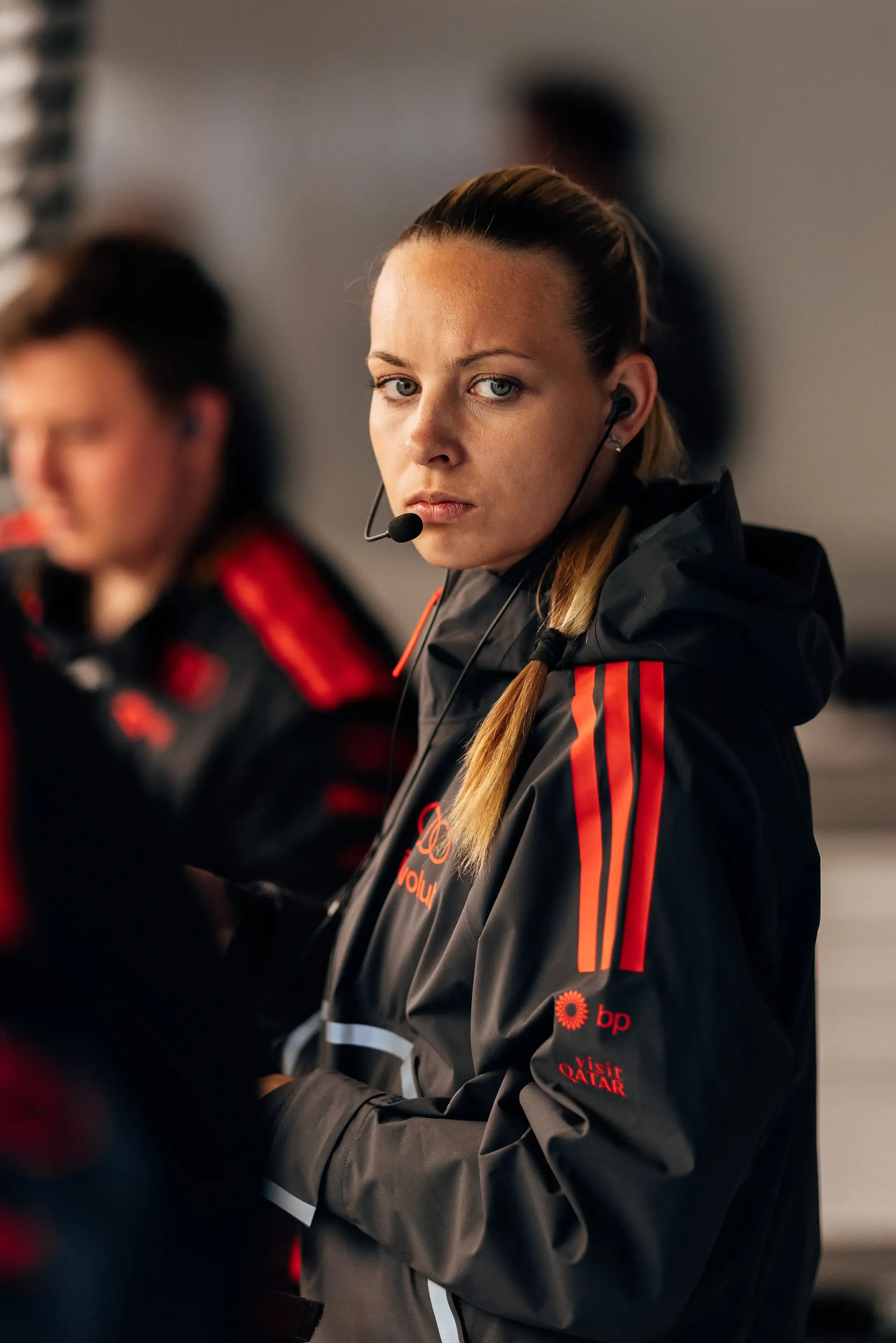 Close up of Audi Revolut F1® Team mechanic inside the garage at the Canada Grand Prix 2026
