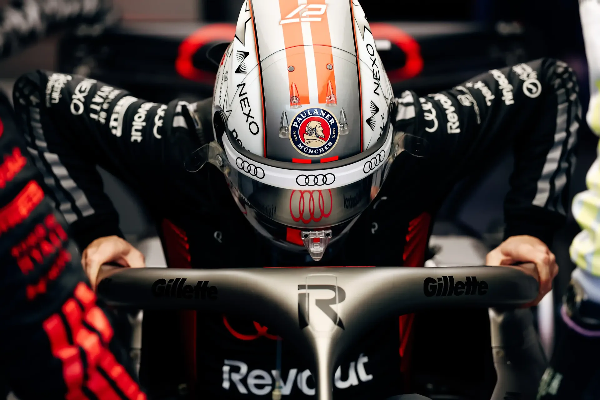 Nico Hulkenberg driver at the Audi Revolut F1® Team jumps out the cockpit of his R26 car at the Canada Grand Prix 2026
