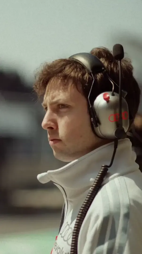 Engineer Crew member reflecting the situation on the racetrack