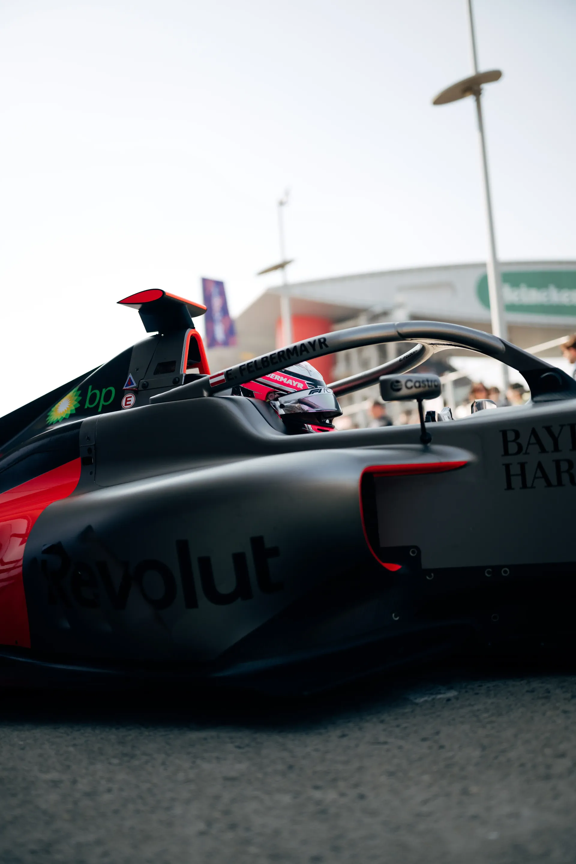Audi Revolut F1® Team Formula 1 car on track with Emma Felbermayr, Audi Revolut F1® Team Academy driver, during a test run.