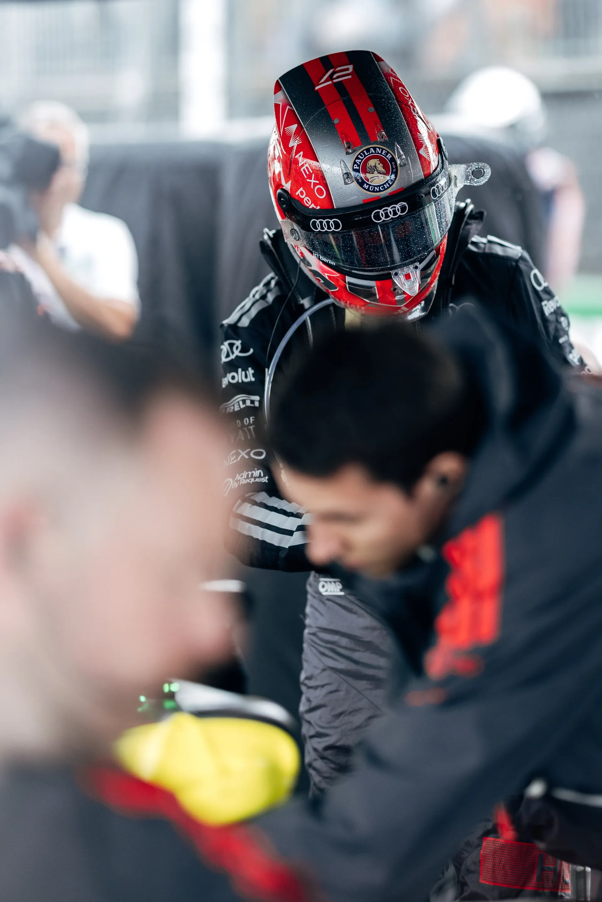 Audi Revolut F1® Team driver Nico Hulkenberg prepares to get into the Audi R26 before the race.