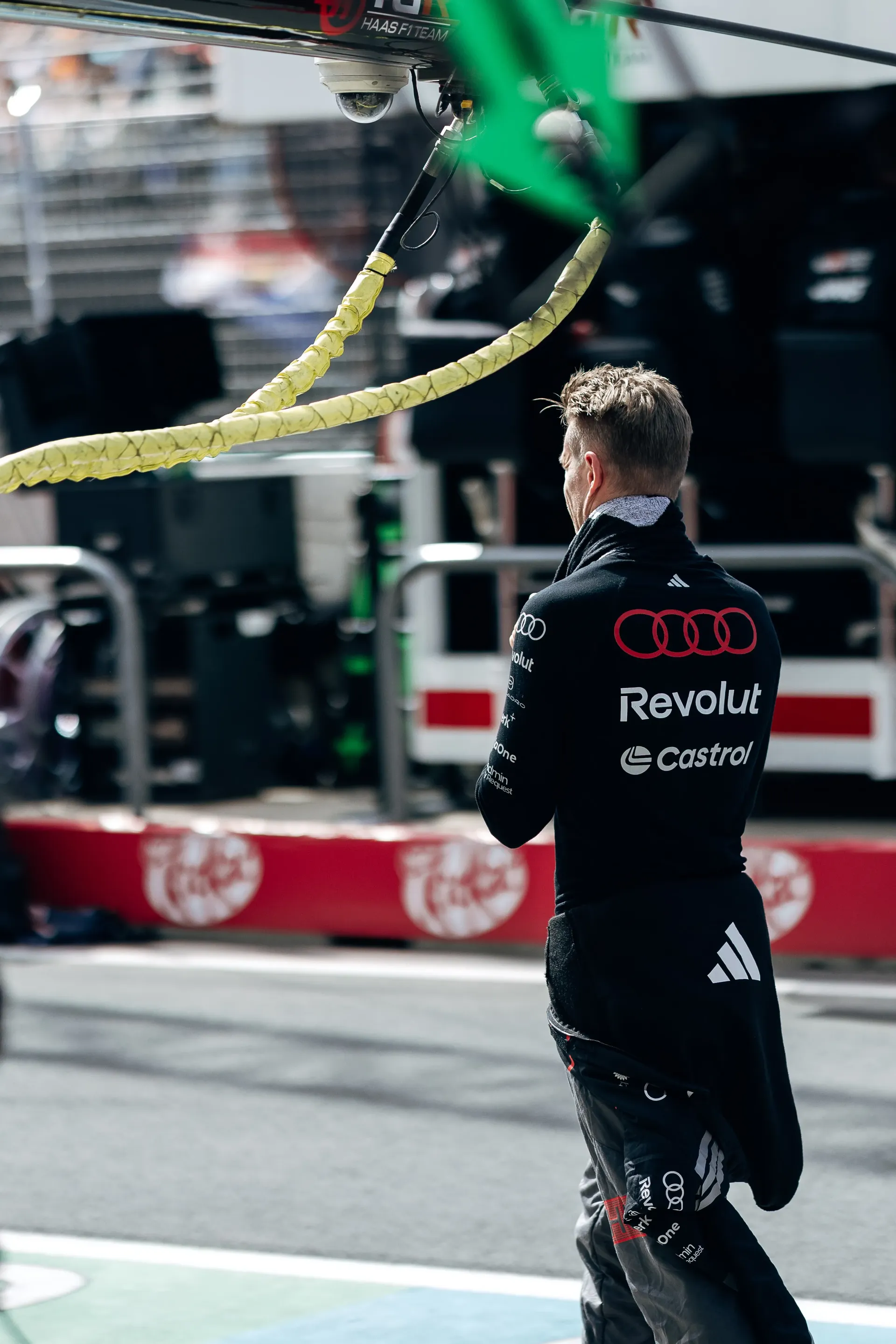 Audi Revolut F1® Team driver Nico Hulkenberg walks through the paddock ahead of the Dutch Grand Prix.