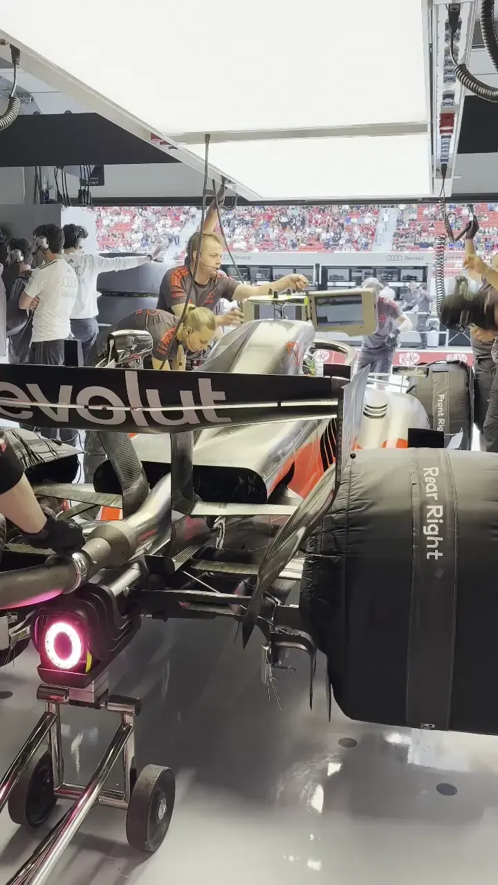Audi Revolut F1® Teamdriver Nico Hulkenberg drives out the garage during fp2 at the Hungarian GP 2026