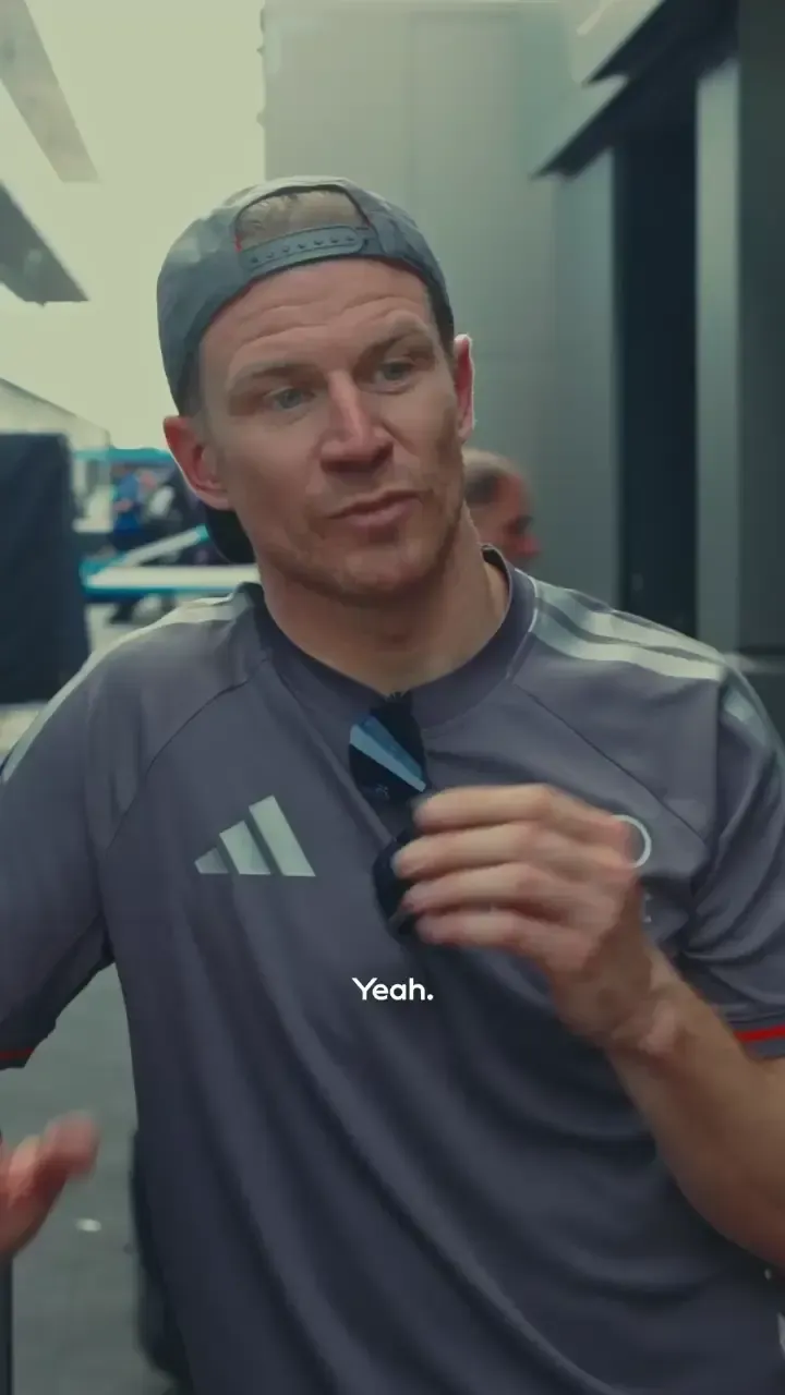 Audi Revolut F1® Team driver Nico Hulkenberg gives an interview at the Hungarian GP 2026