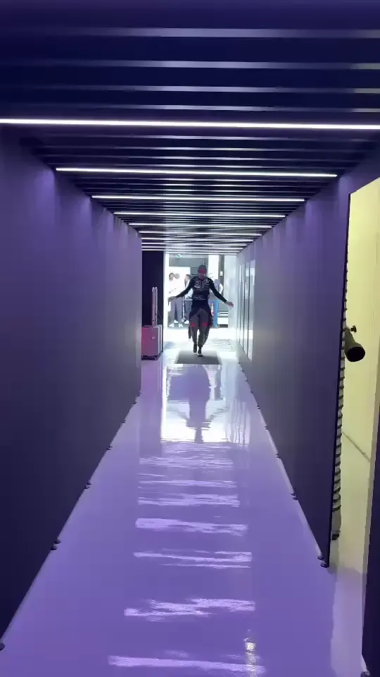 Audi Revolut F1® Team driver Gabriel Bortoleto walks inside the garage ahead of FP1 at the Italian GP 2026