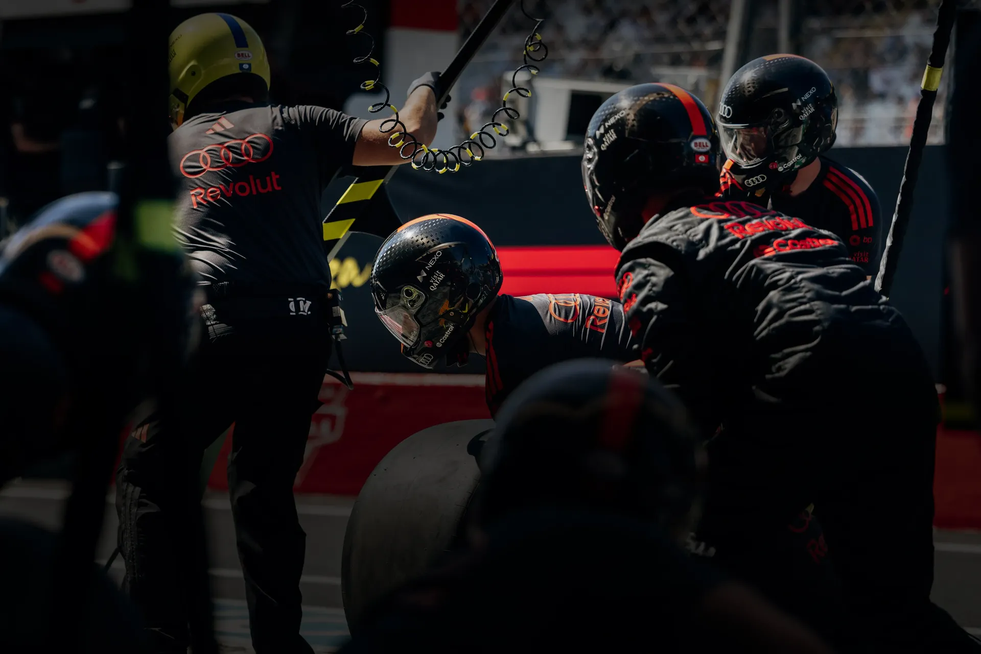 Audi Revolut F1® Team pitstop crew during fp1 at the Italian Grand prix 2026 in Monza