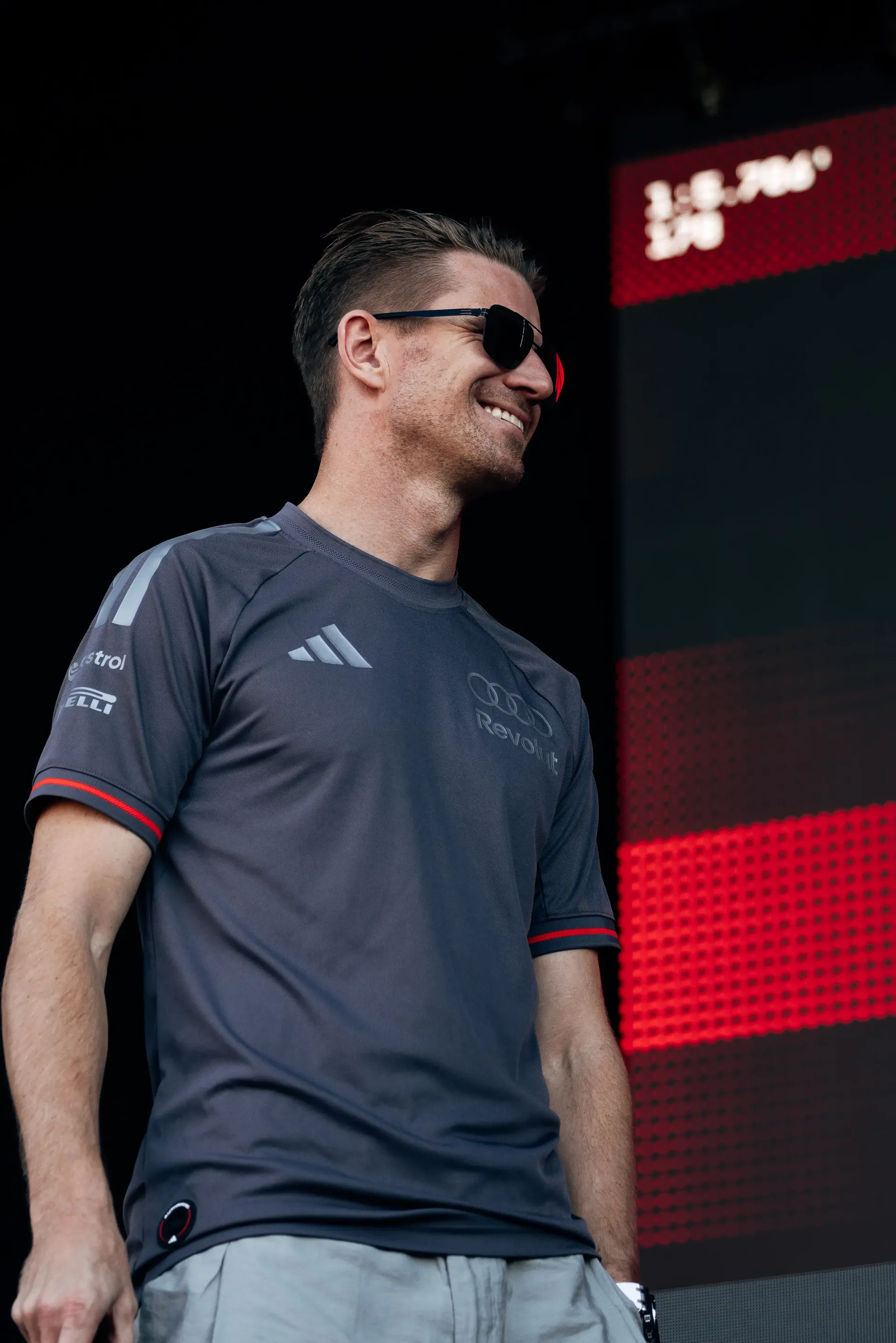 Audi Revolut F1® Team driver Nico Hulkenberg smiling at Monza