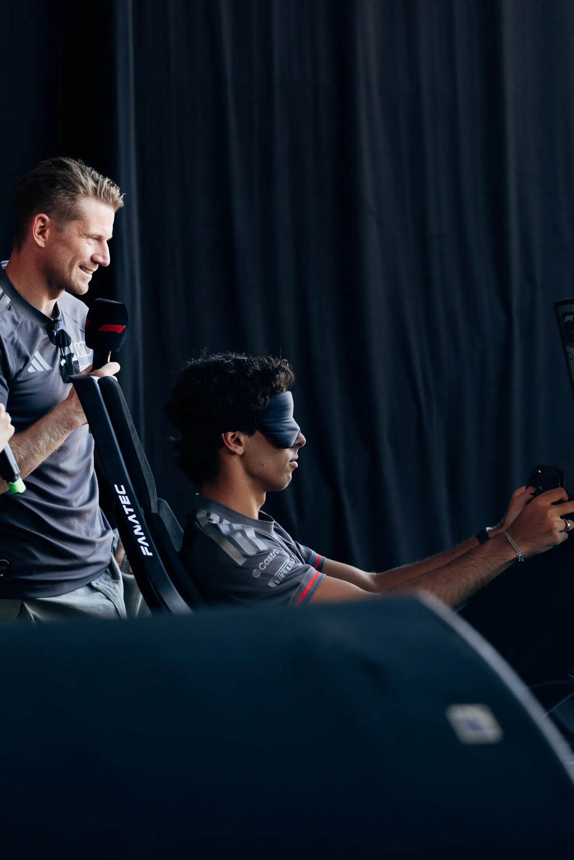 Audi Revolut F1® Team driver Gabriel Bortoleto during an event at Monza
