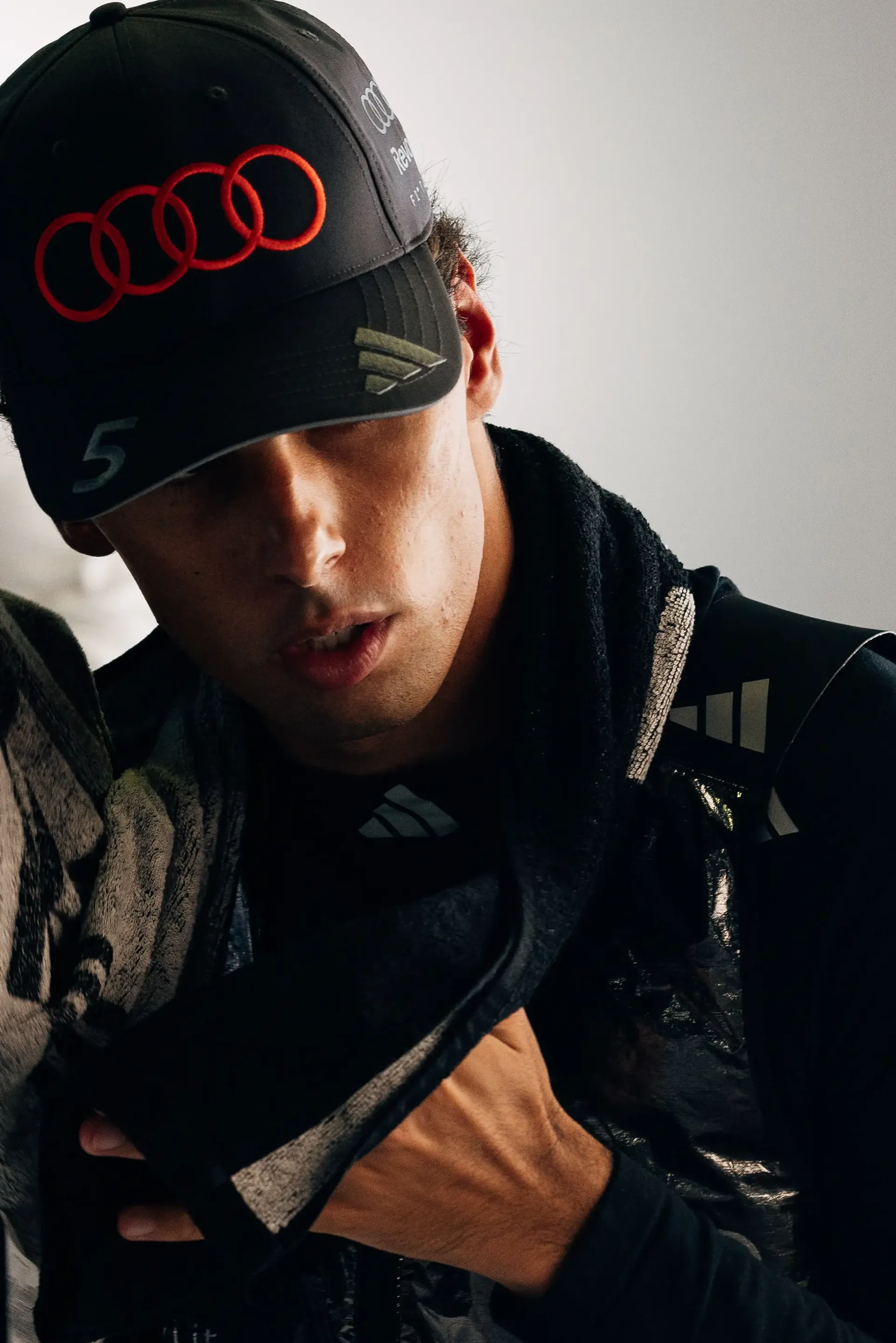 Audi Revolut F1® Team driver Gabriel Bortoleto in the paddock
