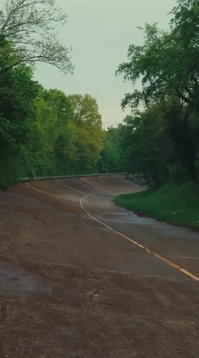 One of Monza’s legendary banked corners at the historic racetrack