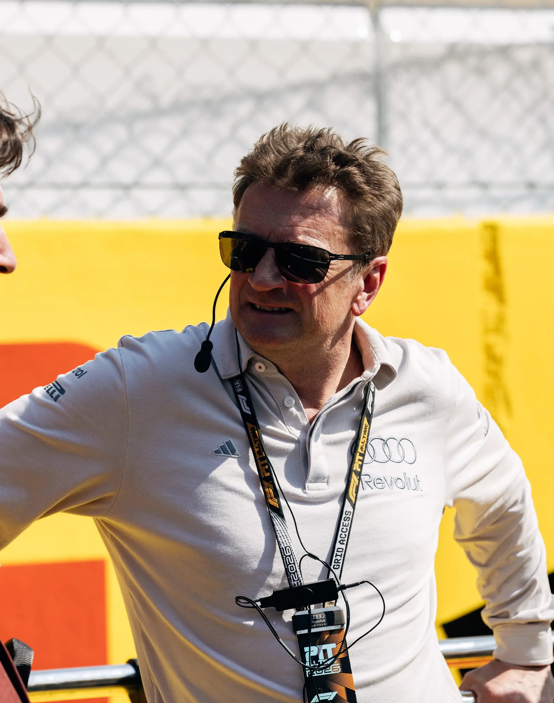 Audi Revolut F1® Team racing director Allan McNish on the race track at the Italian GP 2026