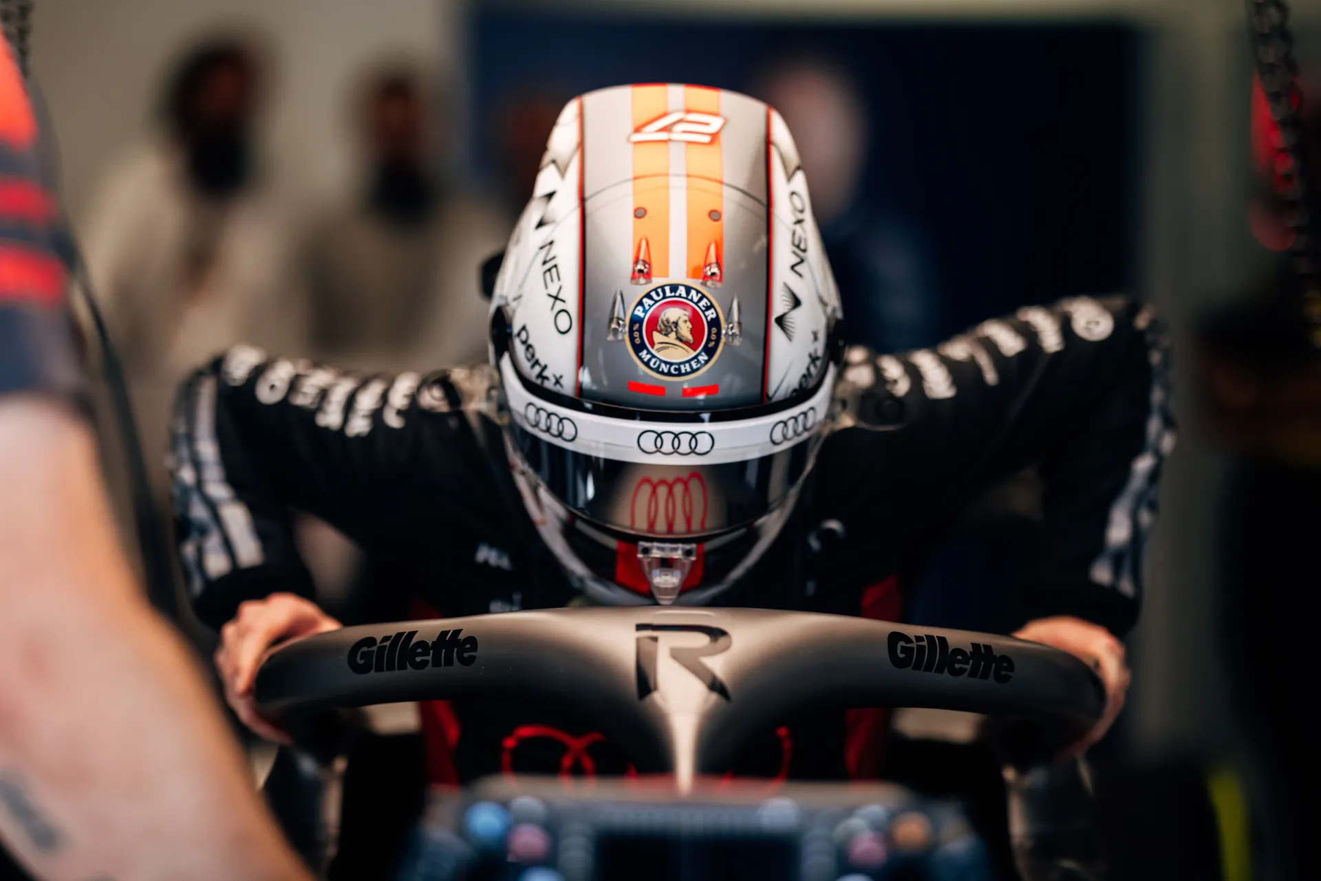 Audi Revolut F1® Team driver Nico Hulkenberg seated in the cockpit before qualifying