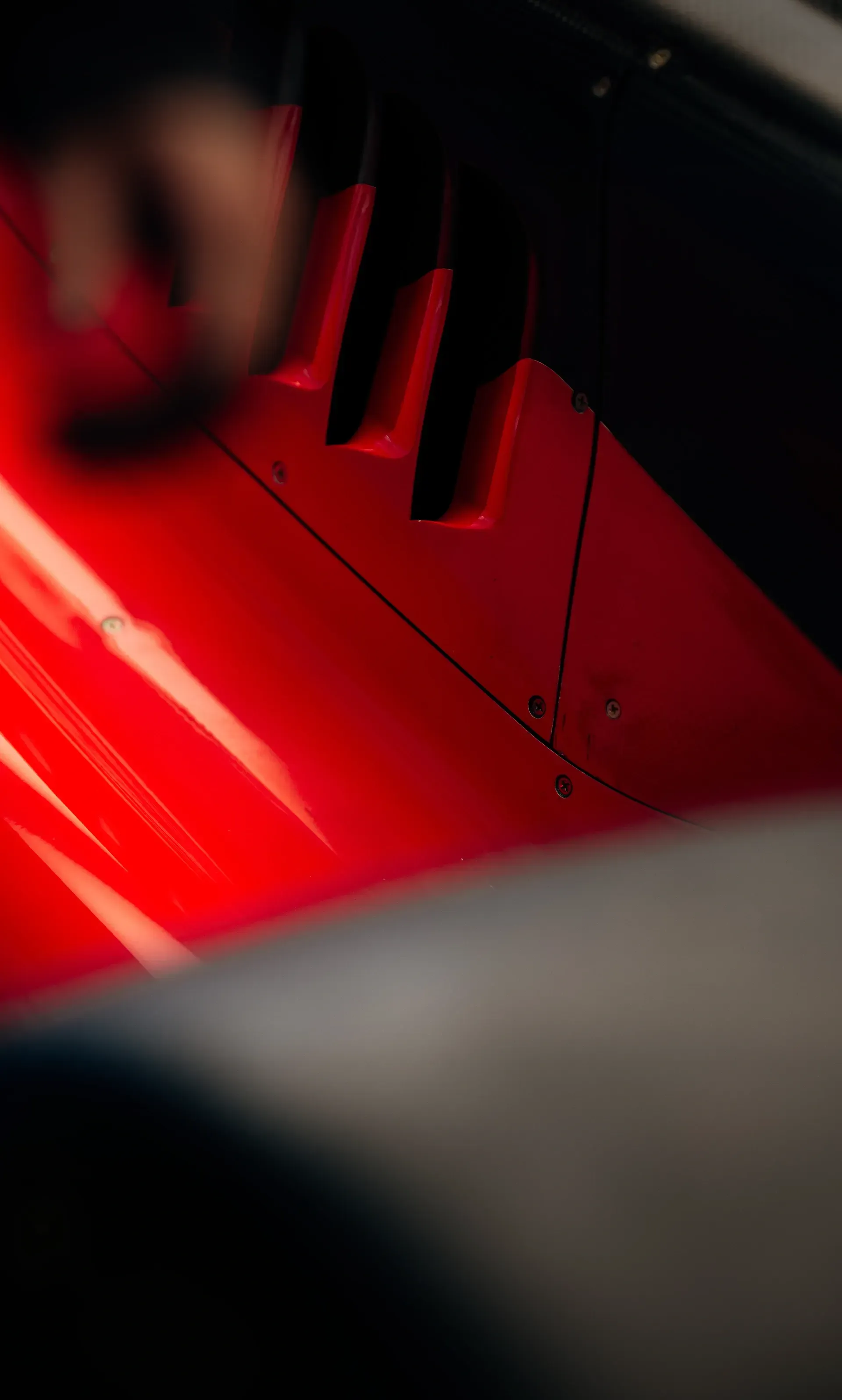 Detail close up side view of the Audi Revolute F1 Team R26 car