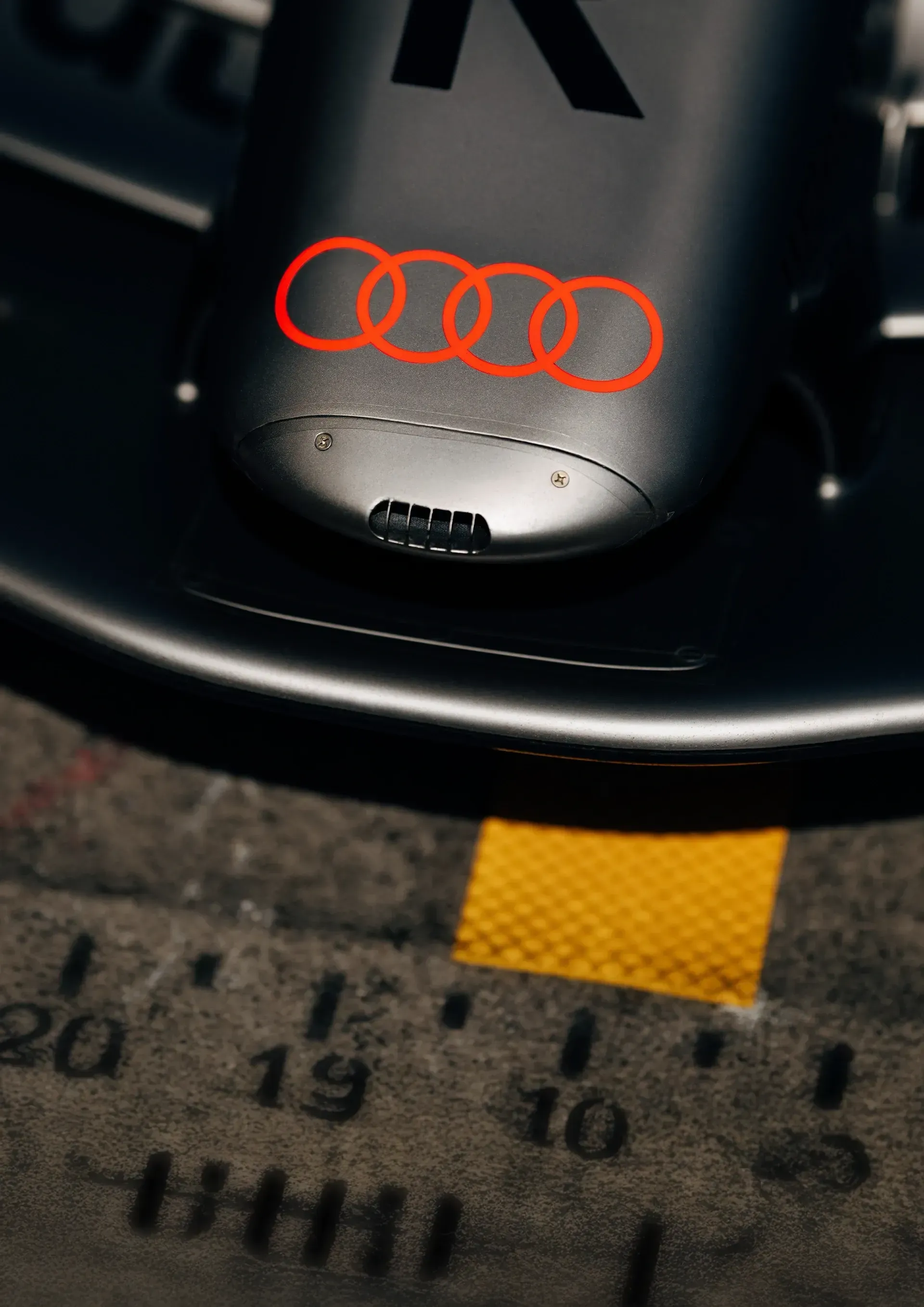 Detail shot of the front wings of the Audi Revolut F1® Team car at Suzuka GP in Japan