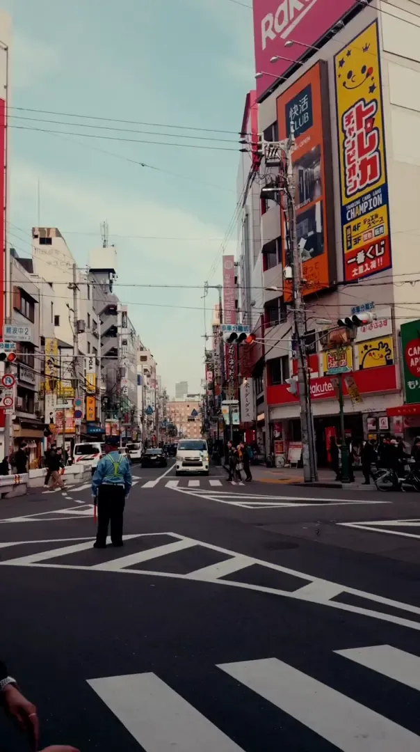 Busy street with people walking in Suzuka city at the Japanese Grand Prix weekend