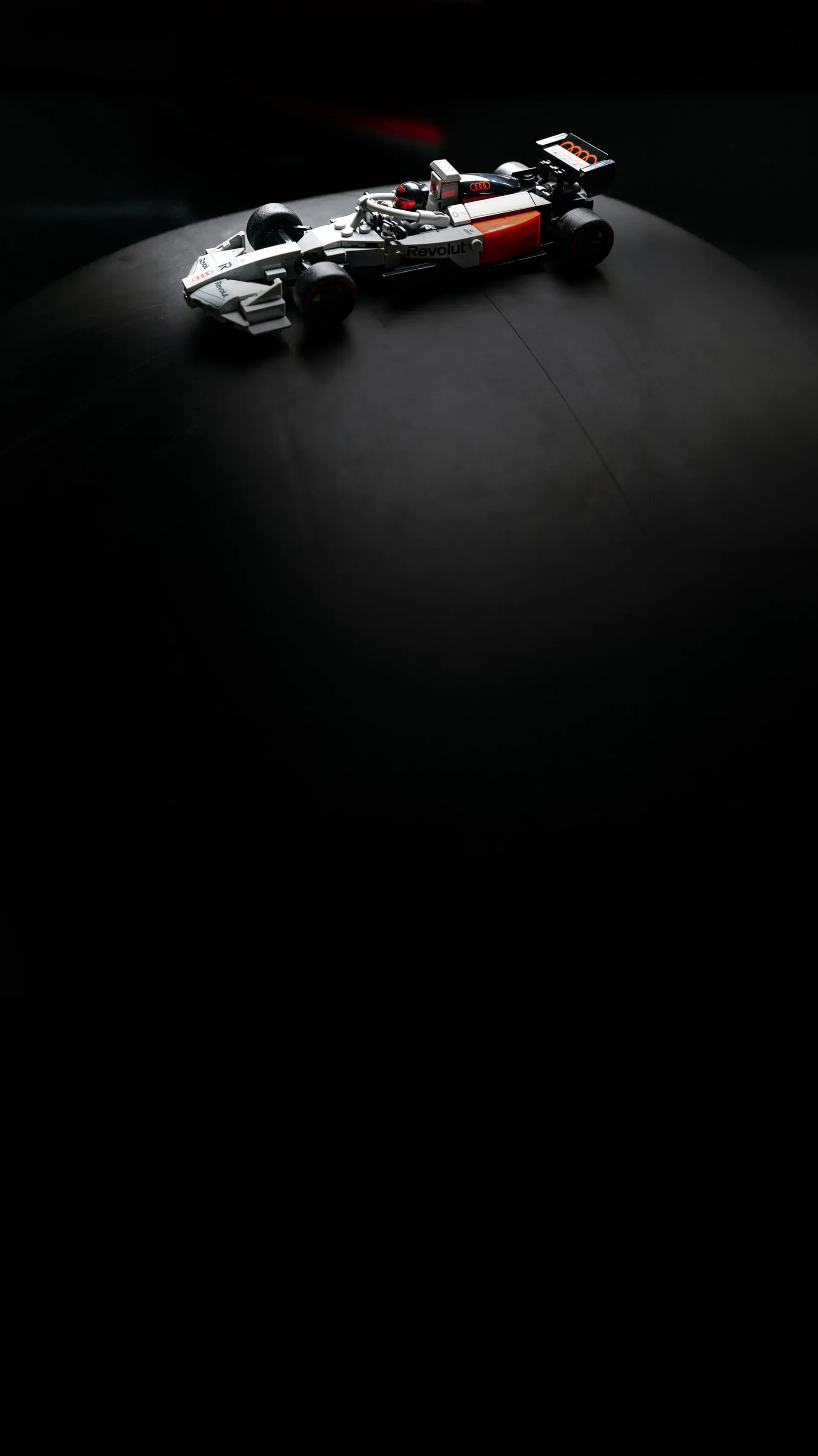 Close Up of the Audi Revolut F1® Team car Audi R26 Lego Edition