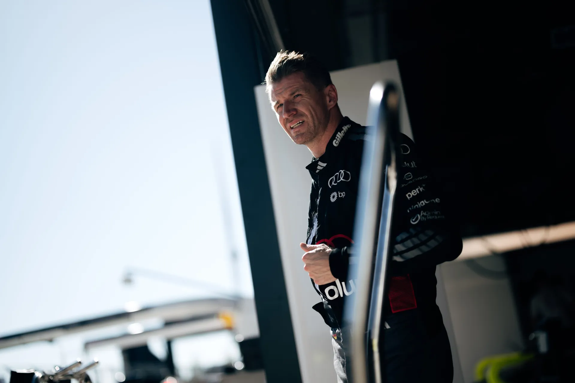 Nico Hulkenberg of the Audi Revolut F1® Team in the pit lane after the session in Madrid