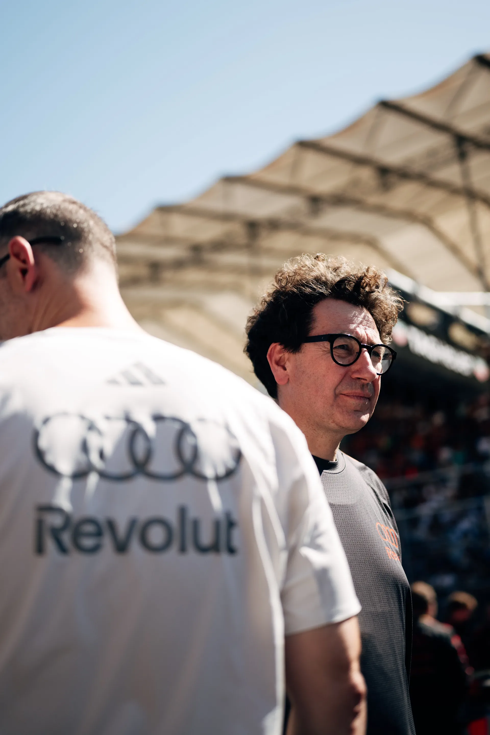 Team members of the Audi Revolut F1® Team on the grid in Madrid