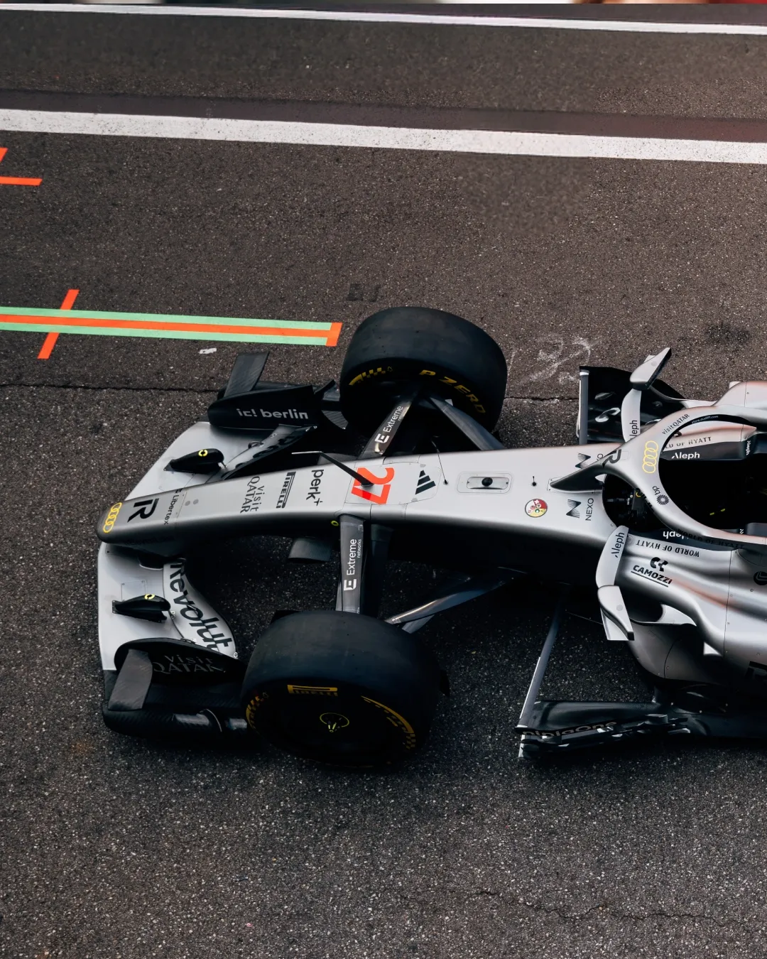 Audi Revolut F1® Team at the Monaco Grand Prix 2026 featuring the yellow suites